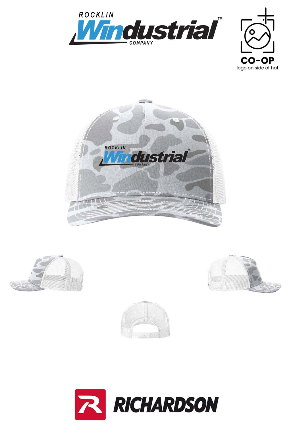 Richardson 112PFP Printed Five-Panel Trucker - Rocklin Windustrial
