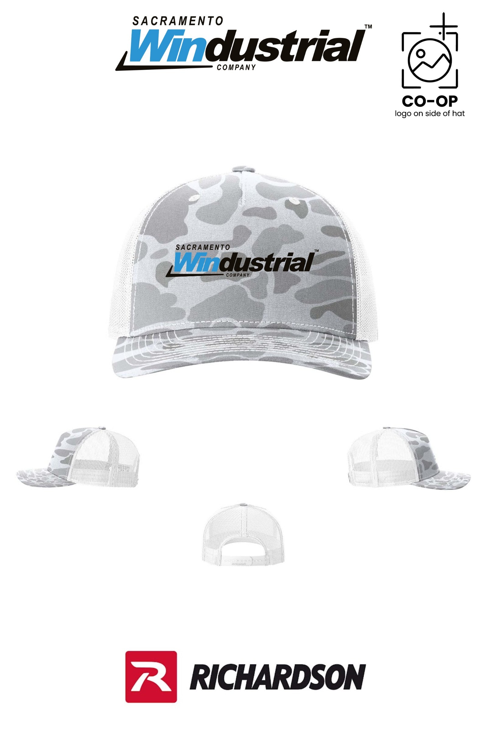 Richardson 112PFP Printed Five-Panel Trucker - Sacramento Windustrial
