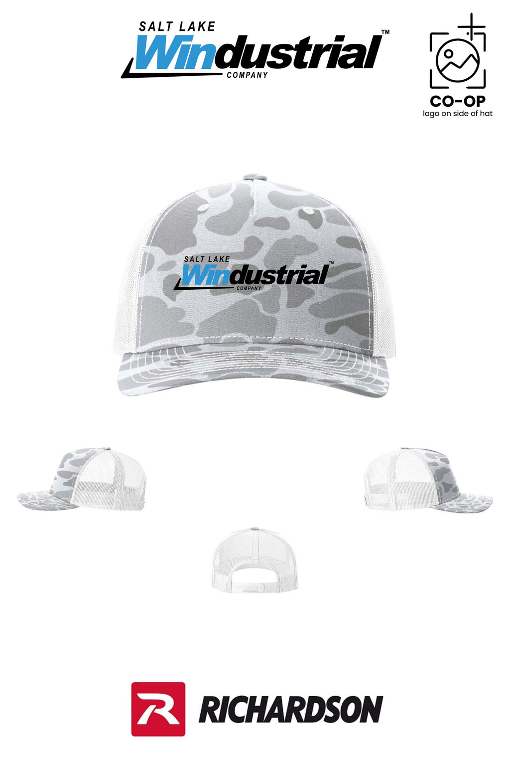 Richardson 112PFP Printed Five-Panel Trucker - Salt Lake Windustrial