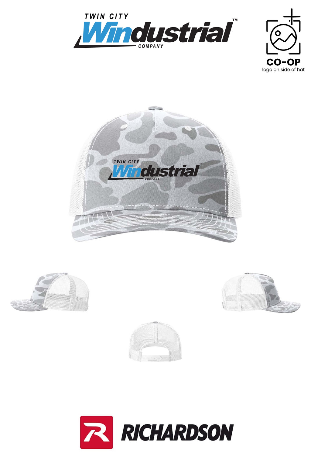 Richardson 112PFP Printed Five-Panel Trucker - Twin City Windustrial