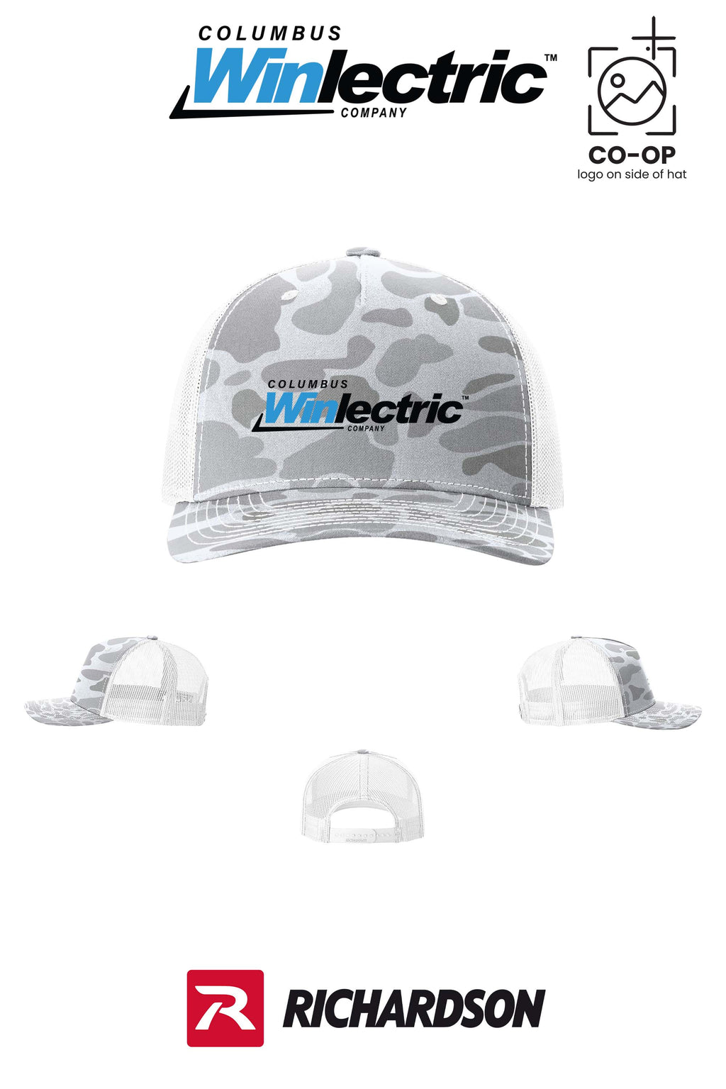 Richardson 112PFP Printed Five-Panel Trucker - Columbus Winlectric