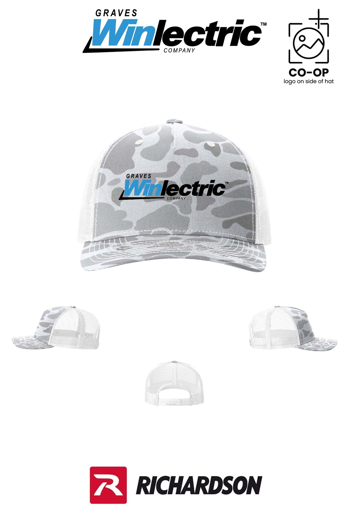Richardson 112PFP Printed Five-Panel Trucker - Graves Winlectric