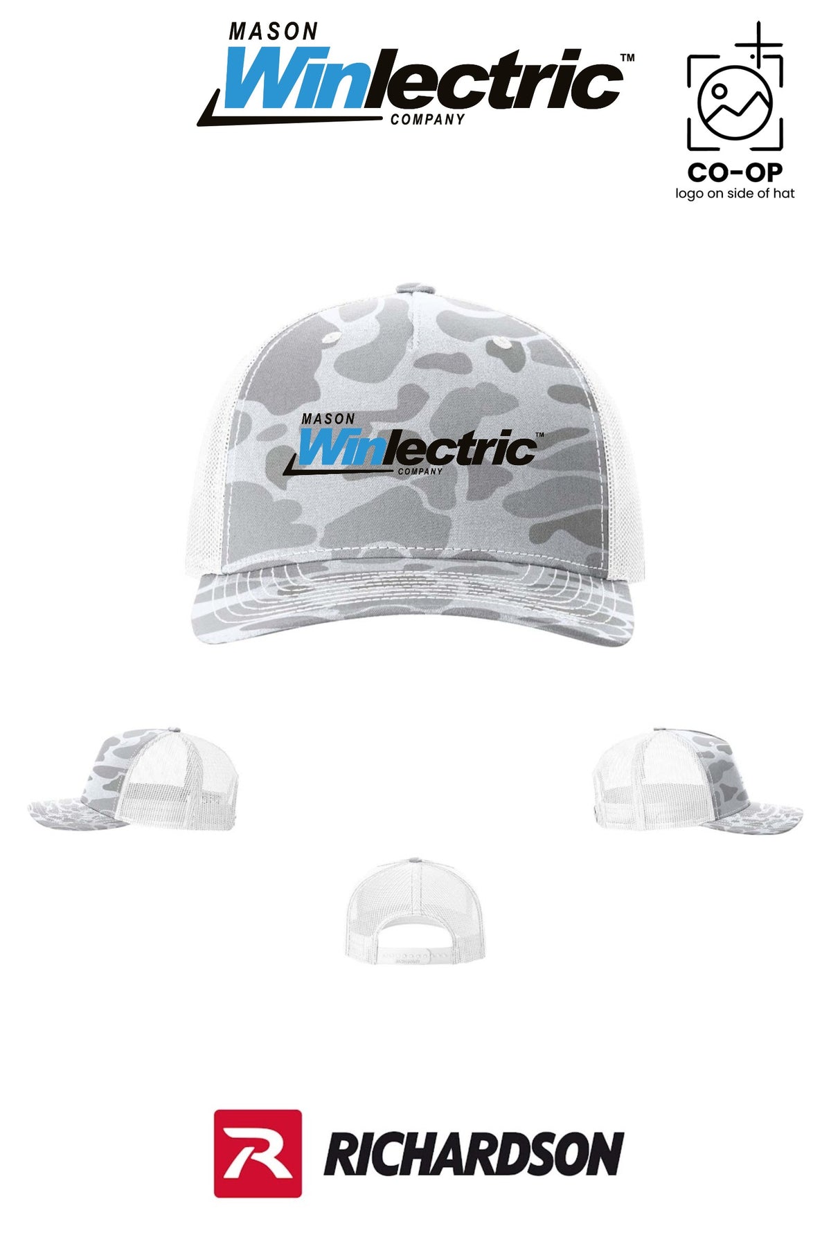 Richardson 112PFP Printed Five-Panel Trucker - Mason Winlectric