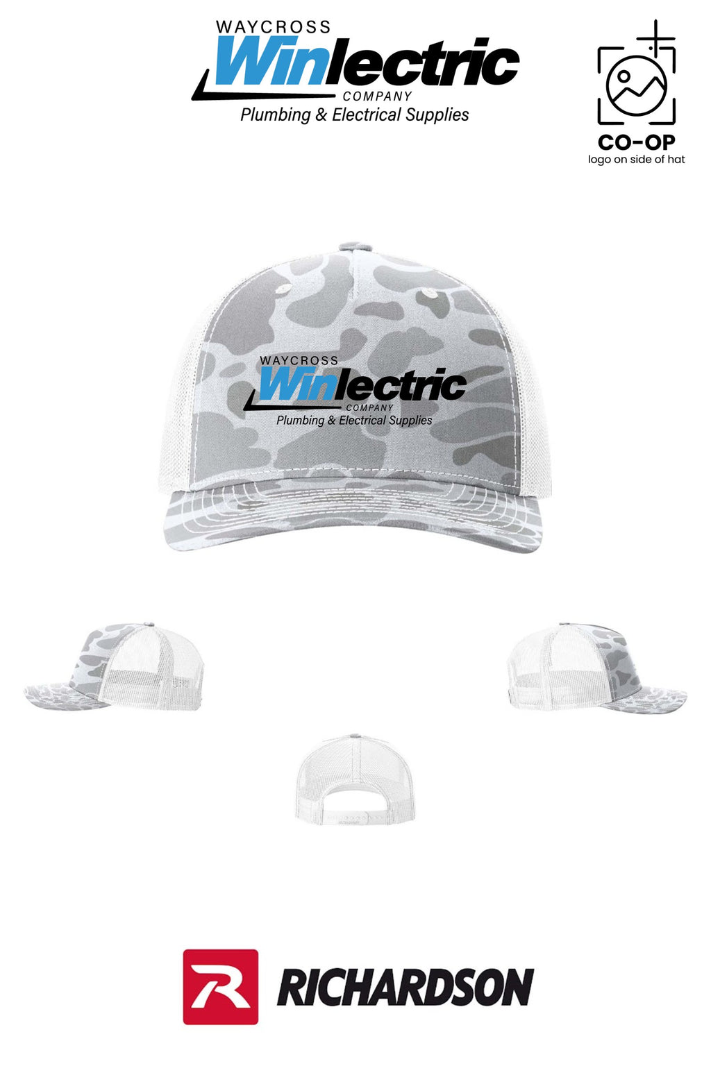 Richardson 112PFP Printed Five-Panel Trucker - Waycross Winlectric