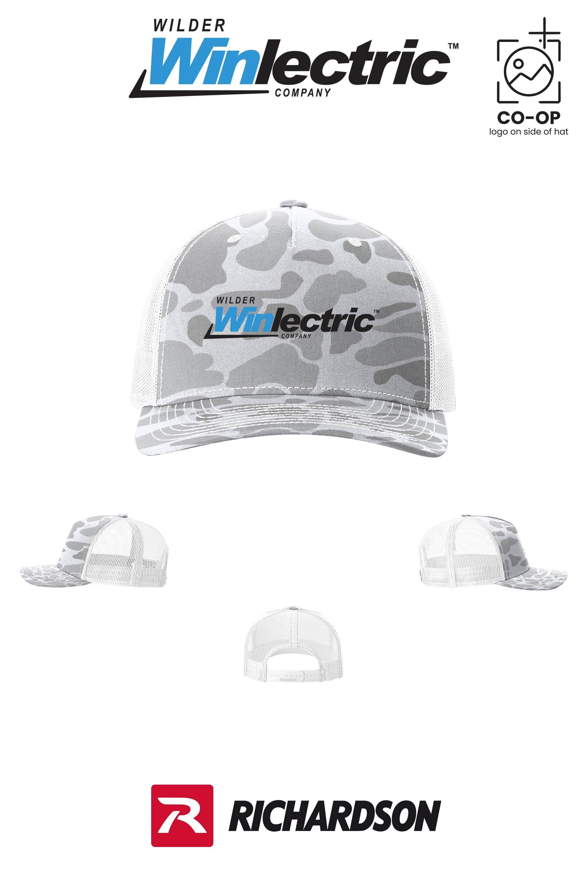 Richardson 112PFP Printed Five-Panel Trucker - Wilder Winlectric
