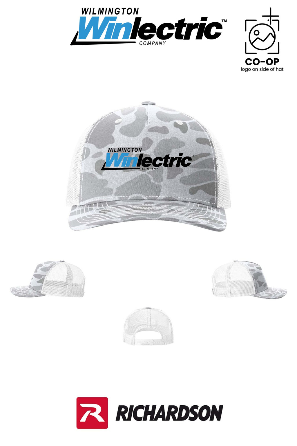 Richardson 112PFP Printed Five-Panel Trucker - Wilmington Winlectric