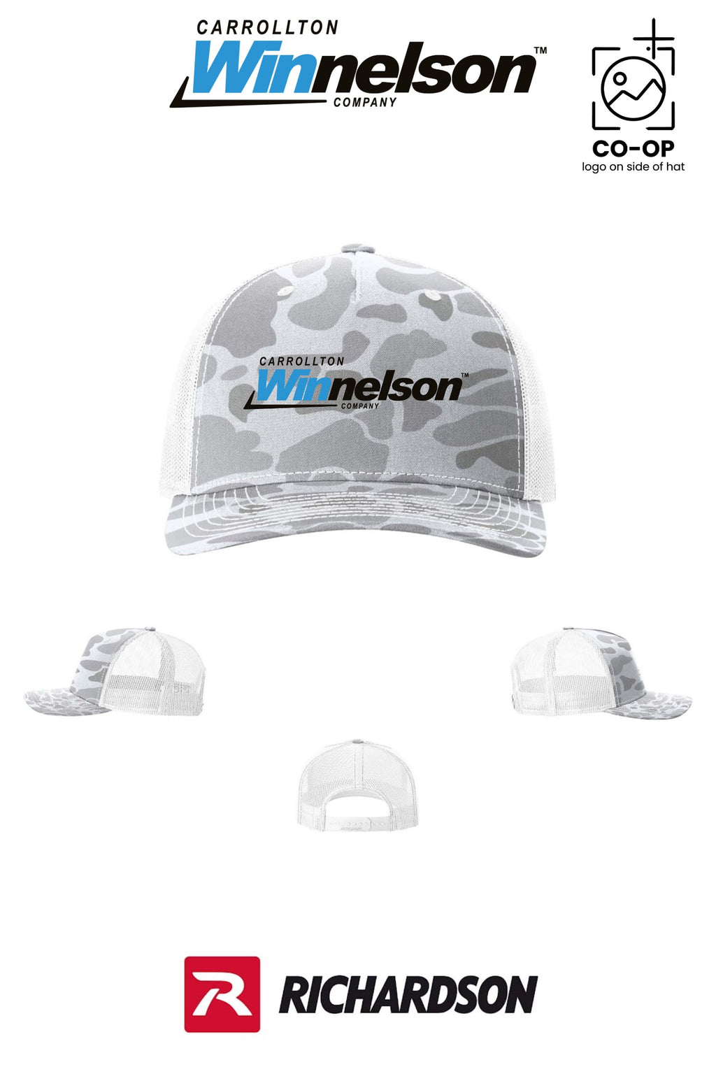 Richardson 112PFP Printed Five-Panel Trucker - Carrollton Winnelson