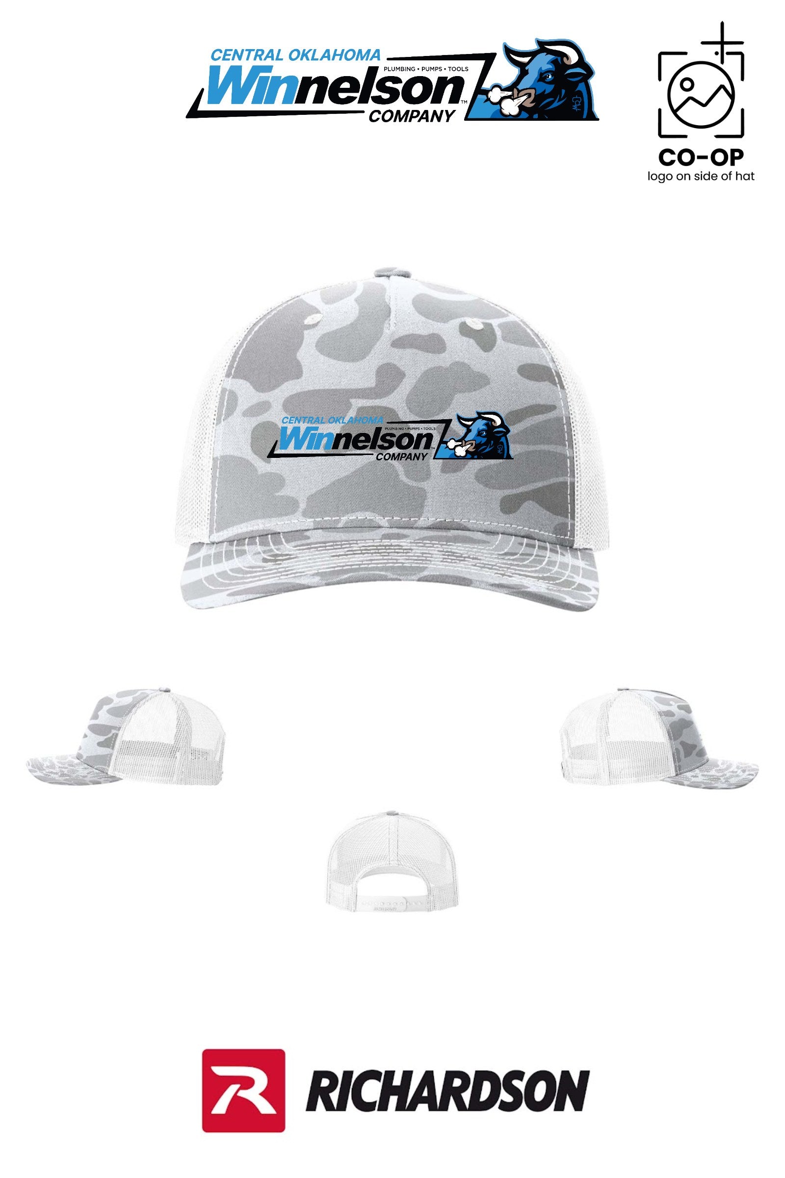 Richardson 112PFP Printed Five-Panel Trucker - Winnelson Central Oklahoma