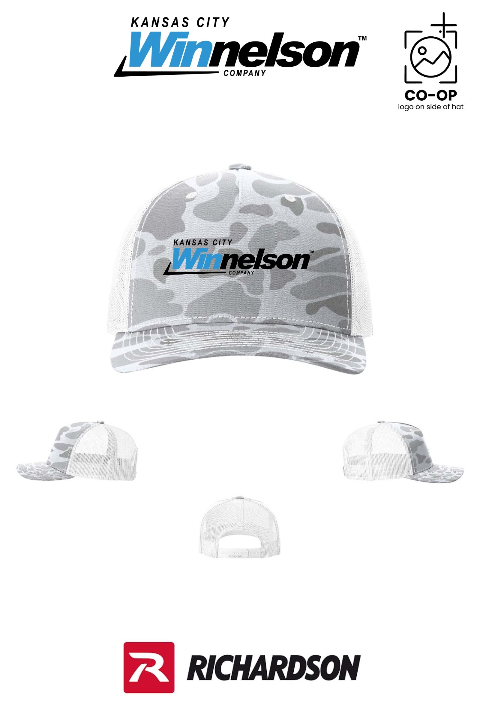 Richardson 112PFP Printed Five-Panel Trucker - Kansas City Winnelson