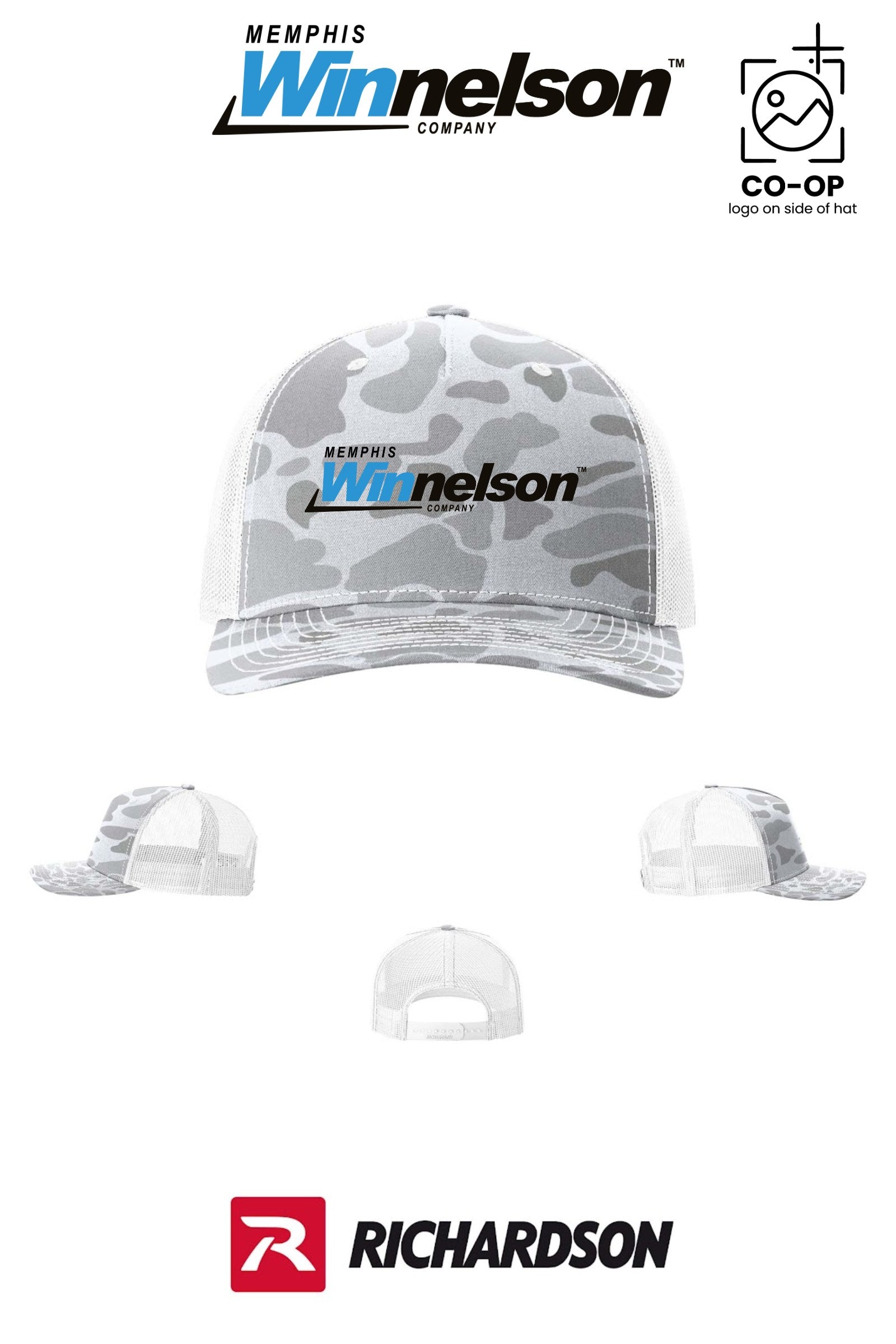 Richardson 112PFP Printed Five-Panel Trucker - Memphis Winnelson