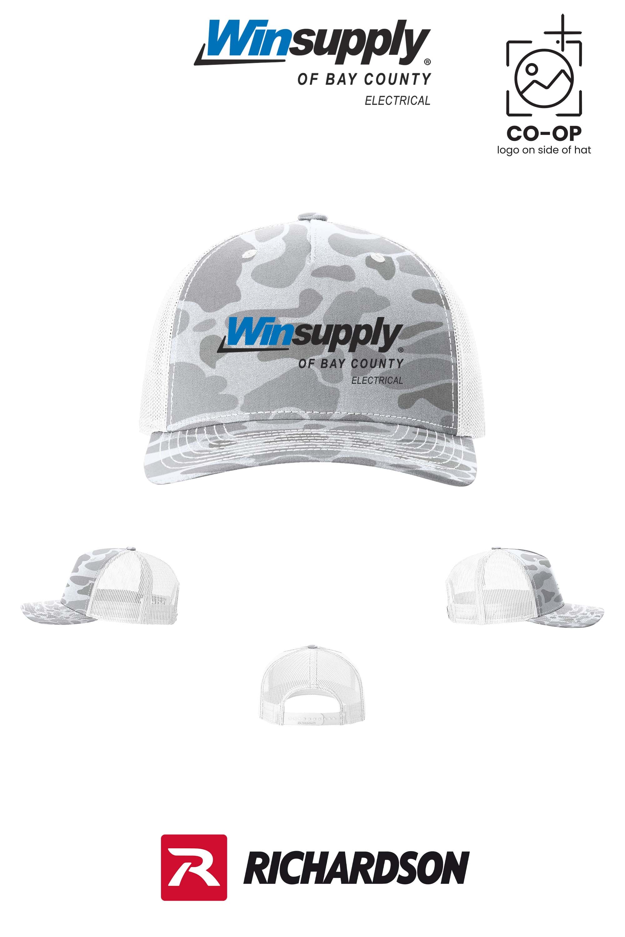 Richardson 112PFP Printed Five-Panel Trucker - Winsupply Bay County FL
