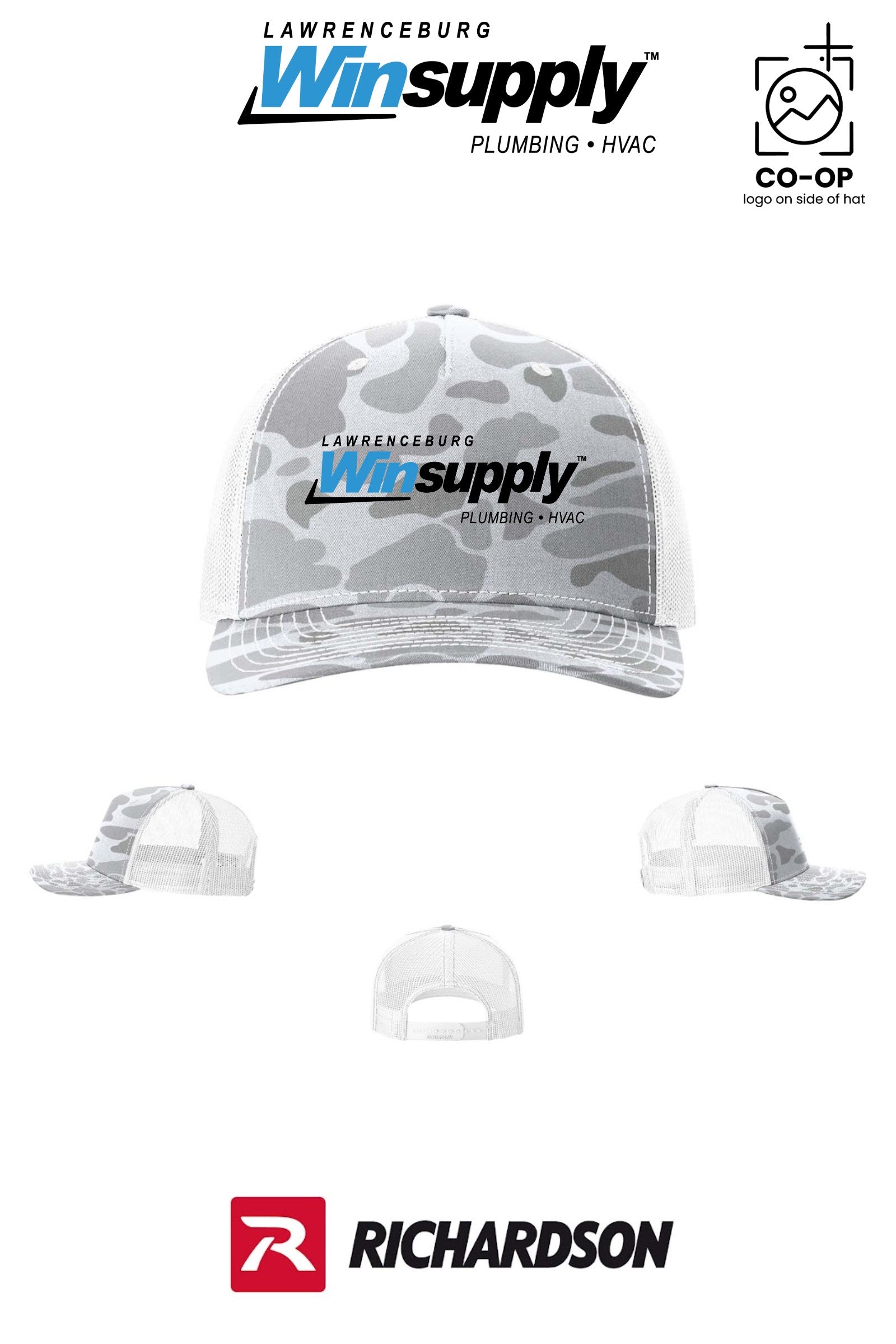 Richardson 112PFP Printed Five-Panel Trucker - Lawrenceburg Winsupply