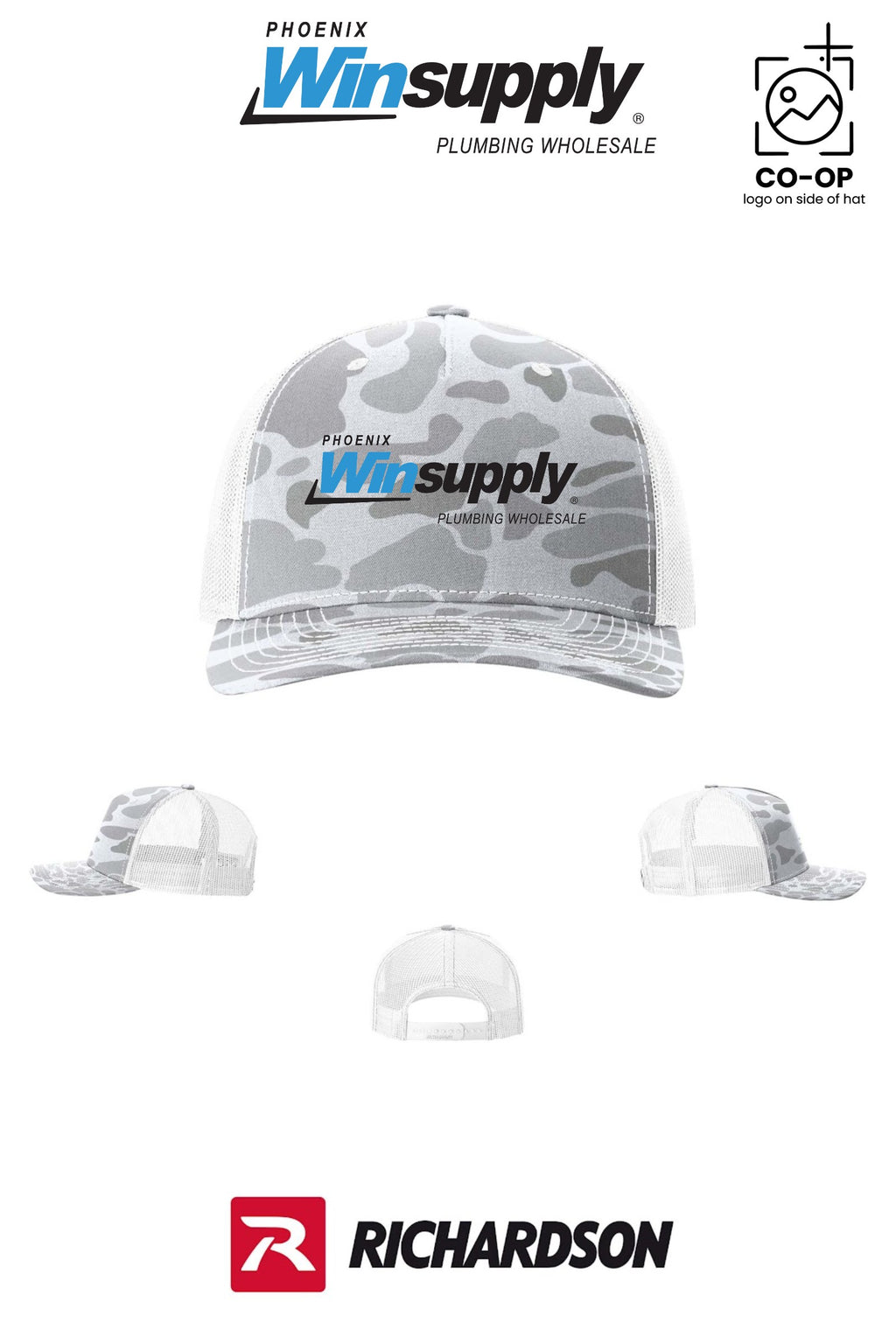 Richardson 112PFP Printed Five-Panel Trucker - Phoenix Winsupply