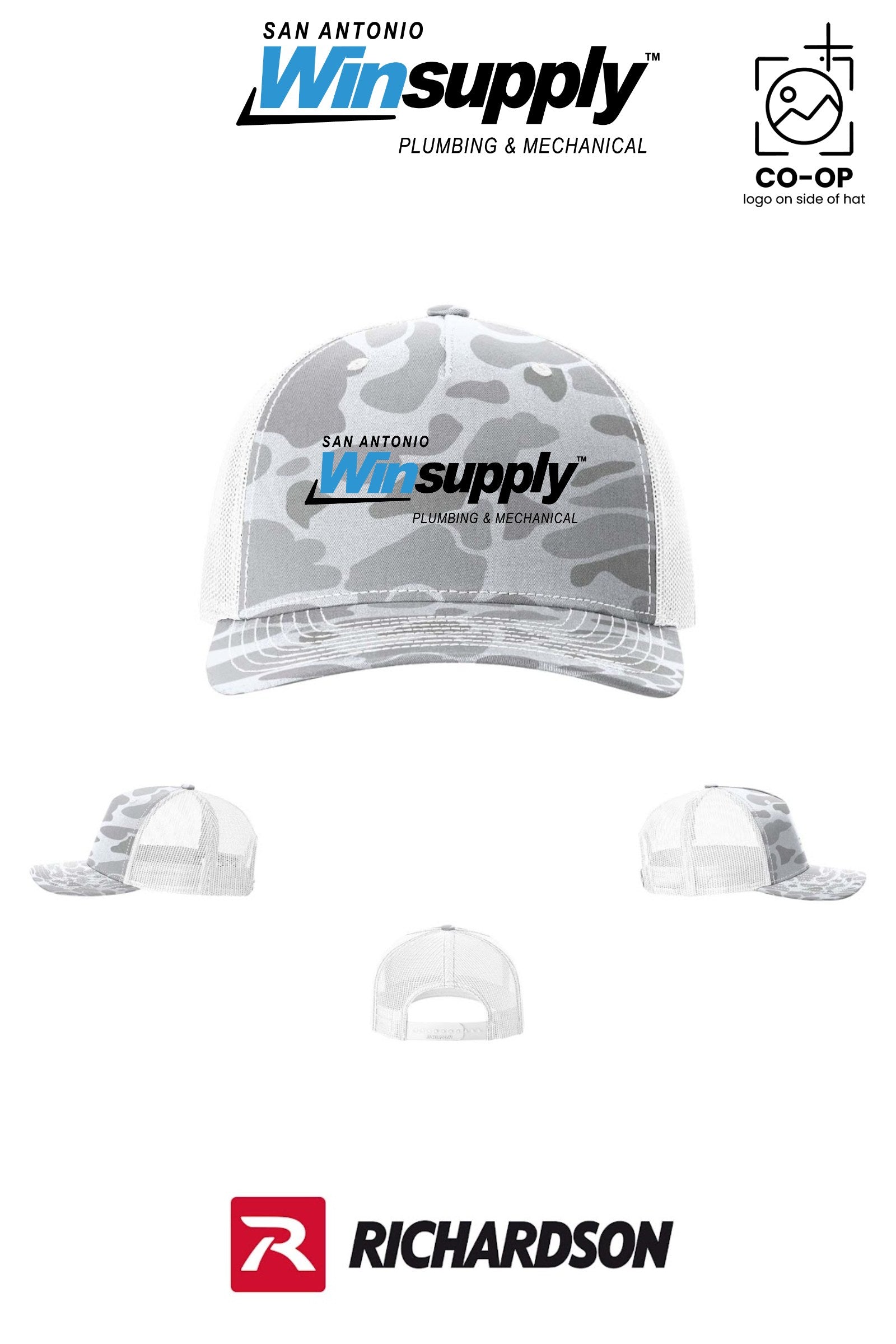 Richardson 112PFP Printed Five-Panel Trucker - San Antonio Winsupply