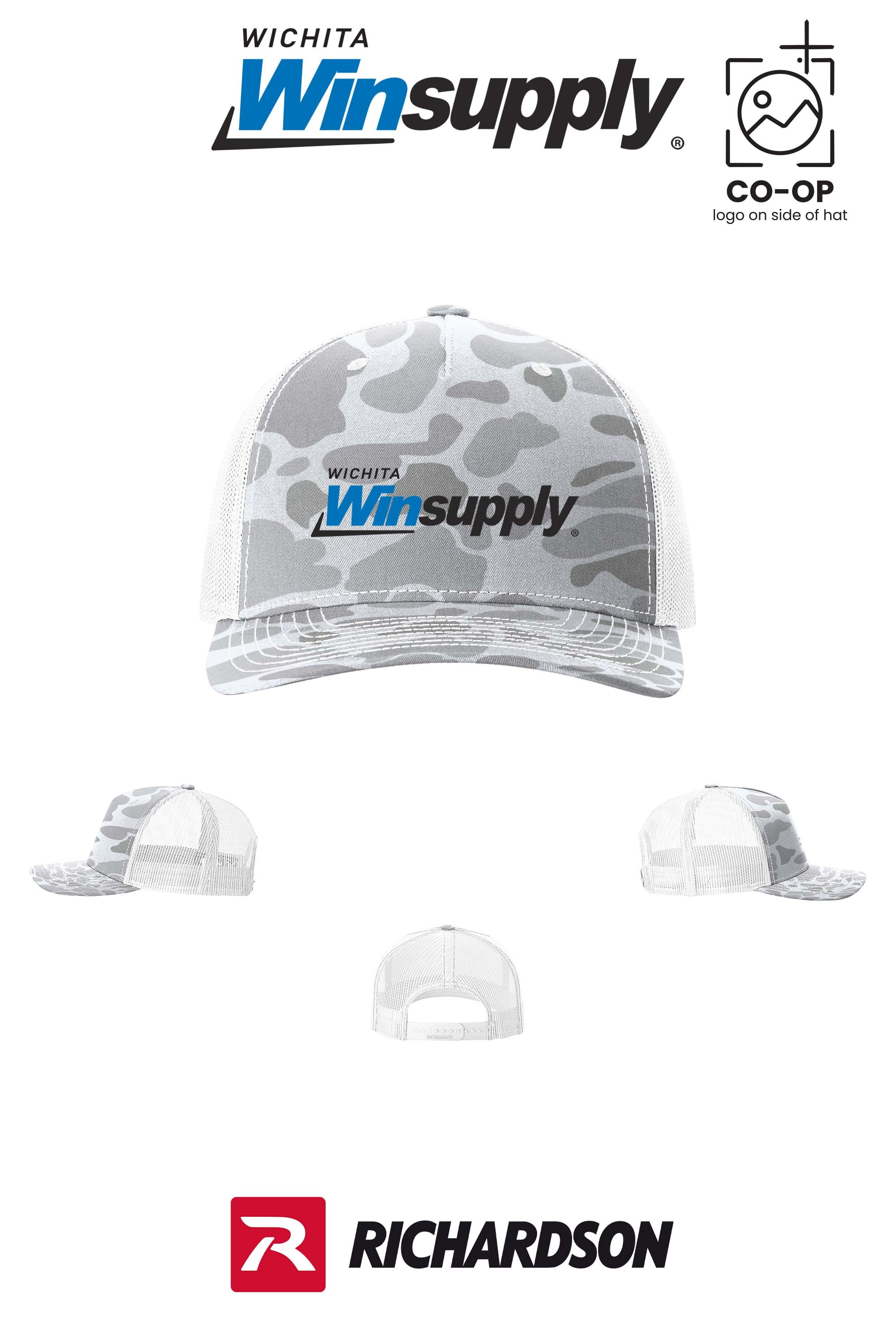 Richardson 112PFP Printed Five-Panel Trucker - Wichita Winsupply
