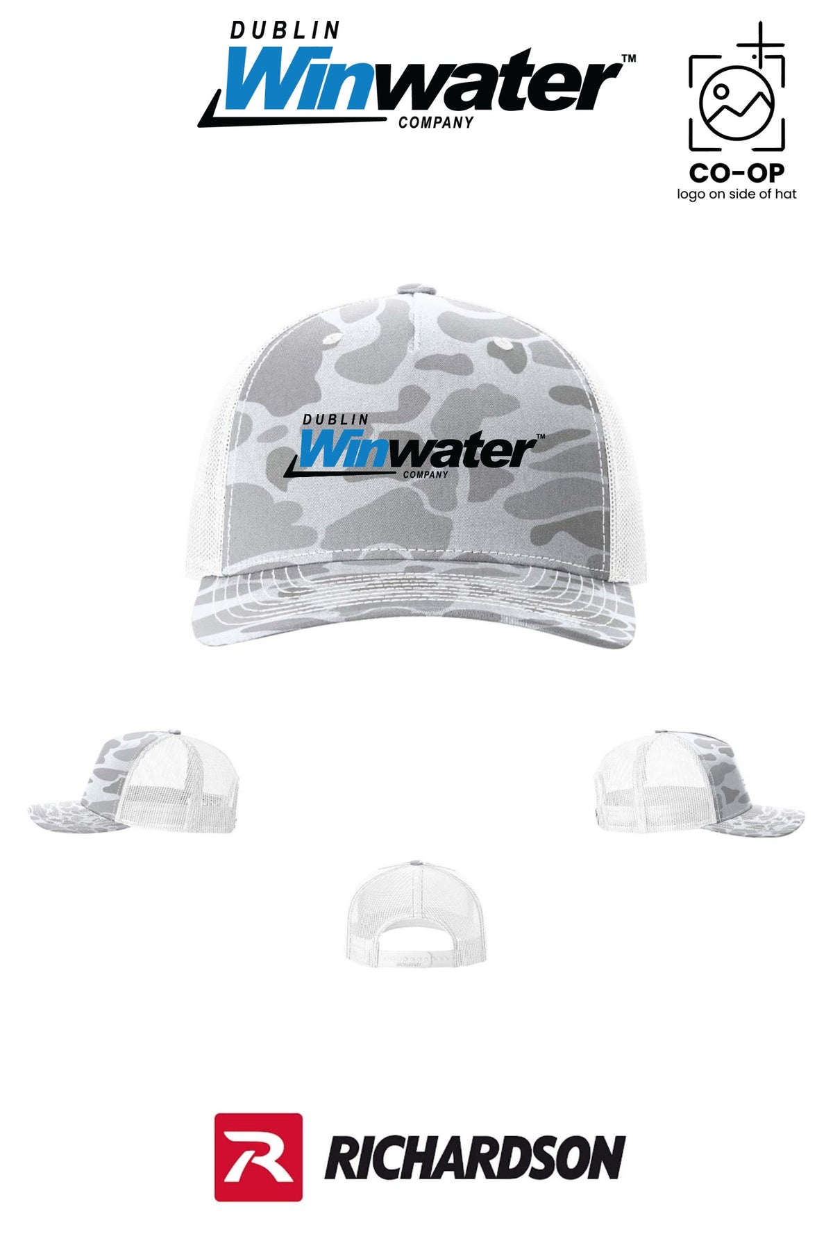 Richardson 112PFP Printed Five-Panel Trucker - Dublin Winwater