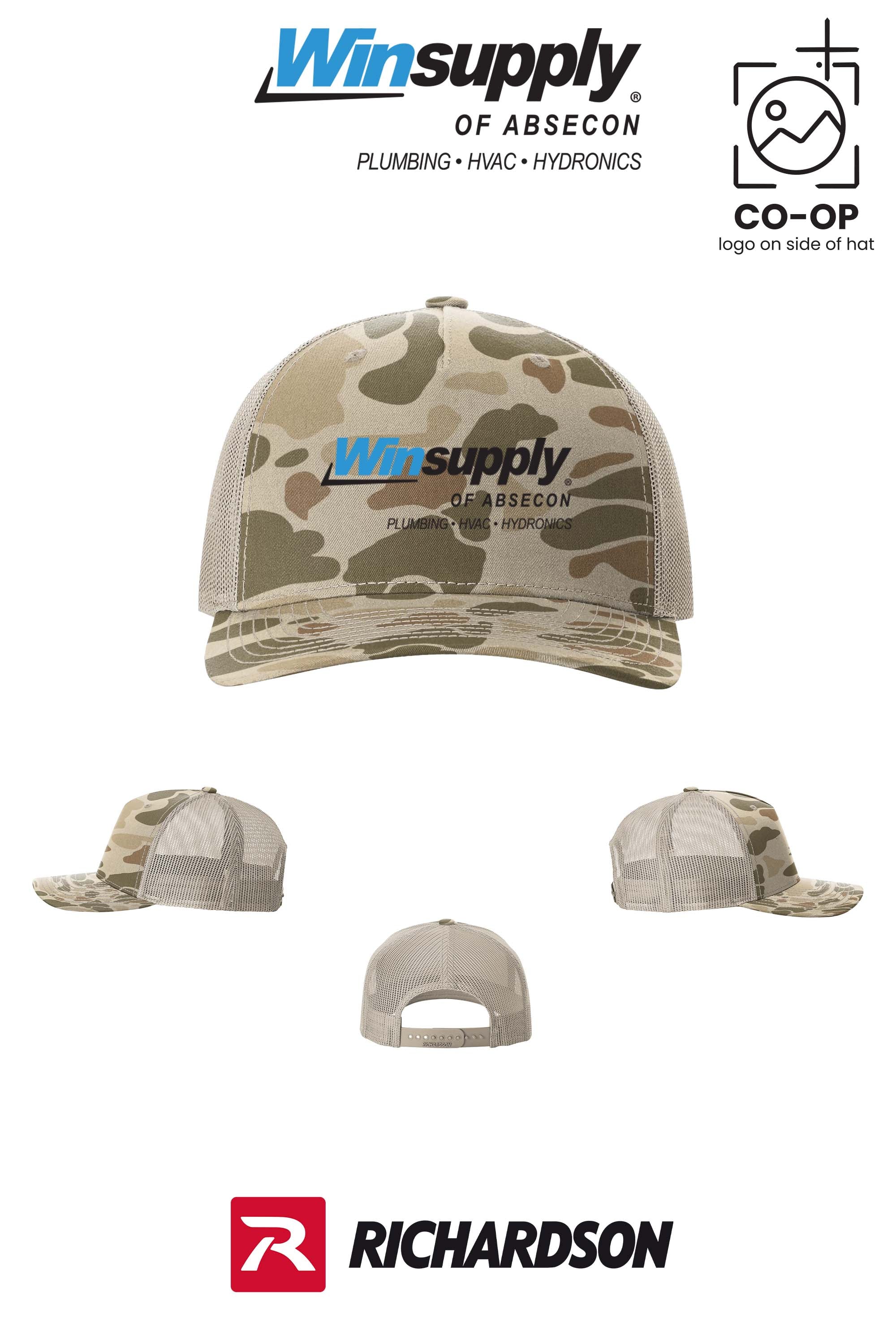 Richardson 112PFP Printed Five-Panel Trucker - Winsupply of Absecon