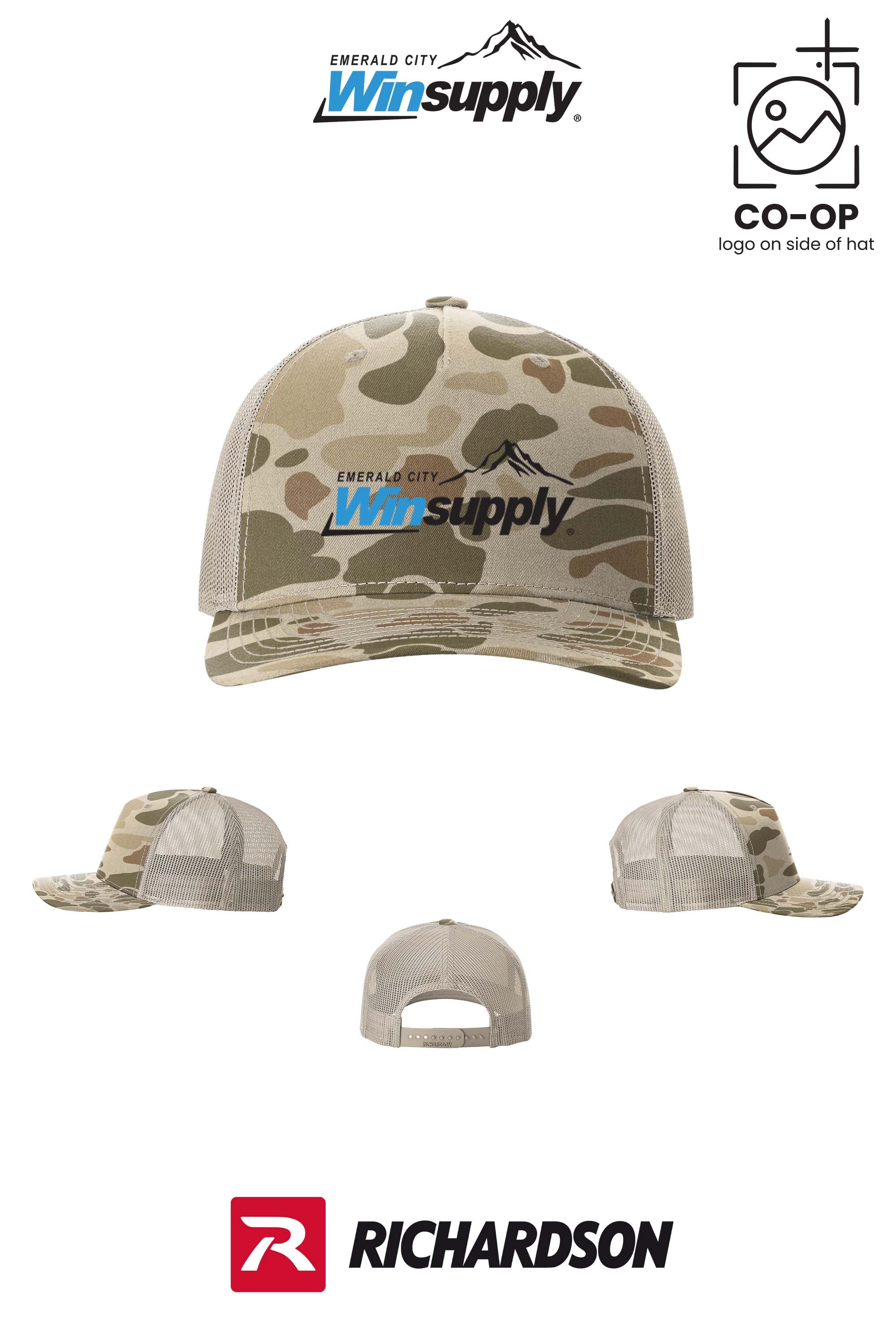 Richardson 112PFP Printed Five-Panel Trucker - Winsupply Emerald City