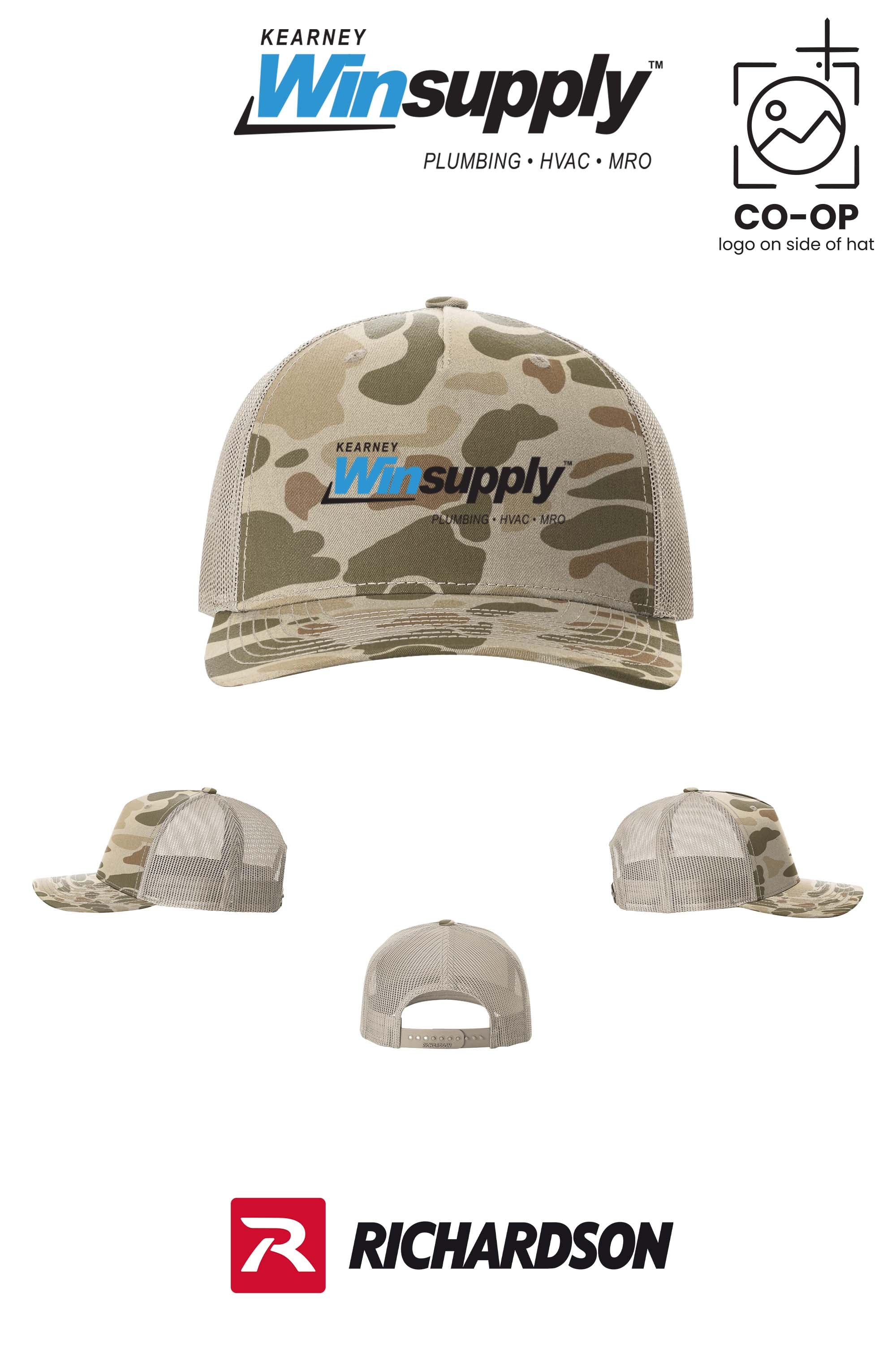 Richardson 112PFP Printed Five-Panel Trucker - Kearney Winsupply