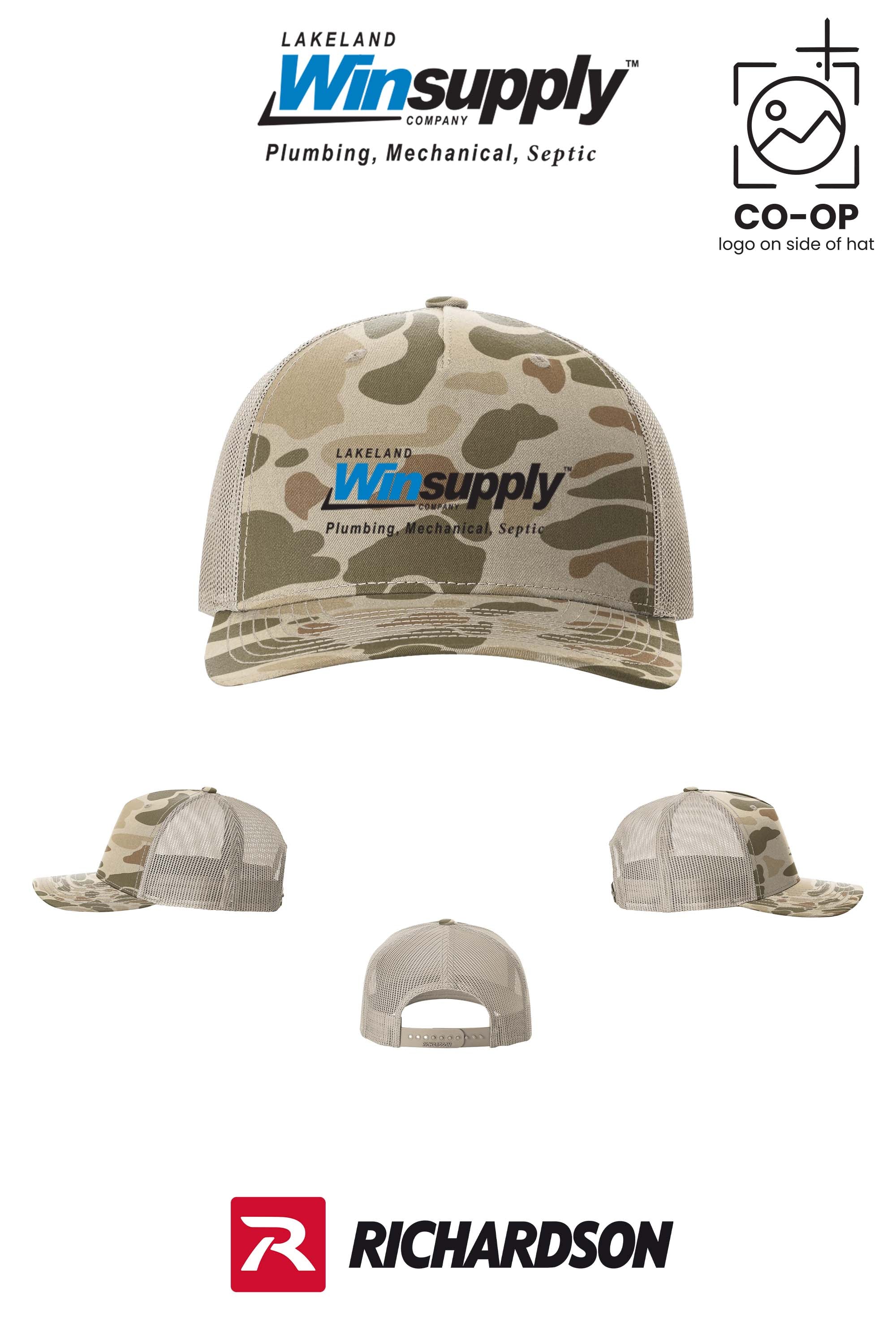 Richardson 112PFP Printed Five-Panel Trucker - Lakeland Winsupply