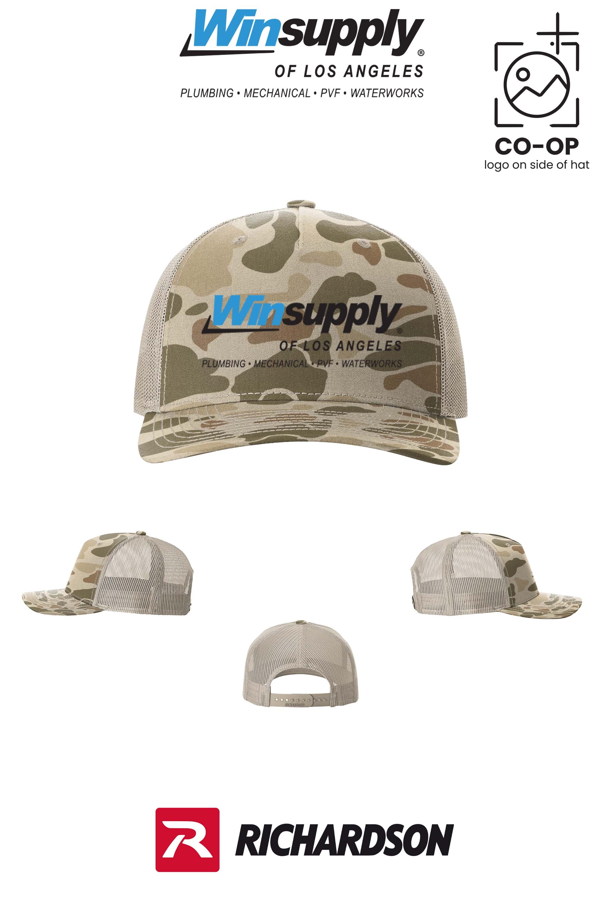 Richardson 112PFP Printed Five-Panel Trucker - Winsupply of Los Angeles