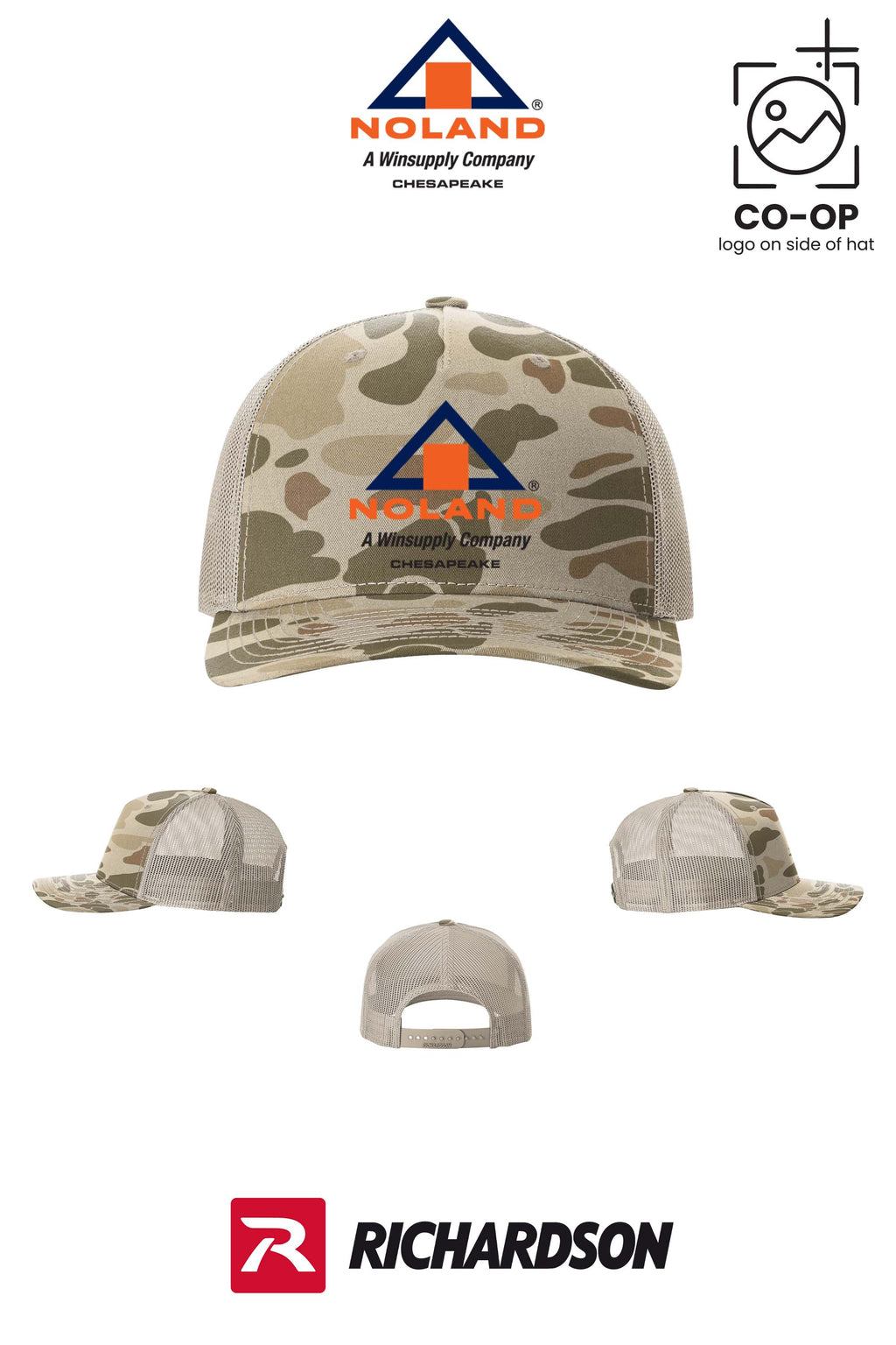 Richardson 112PFP Printed Five-Panel Trucker - Noland Company Chesapeake