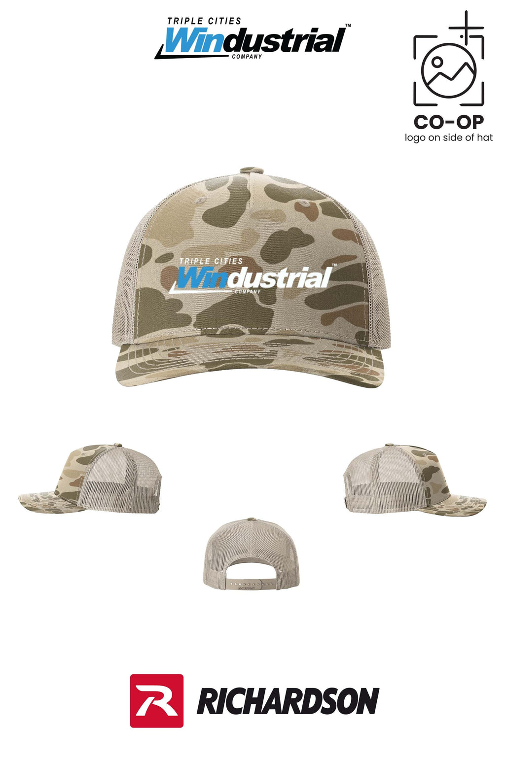Richardson 112PFP Printed Five-Panel Trucker - Windustrial Triple Cities