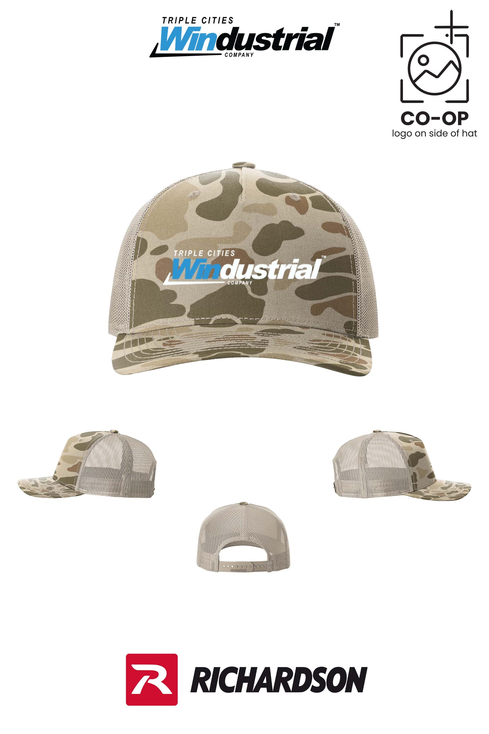 Richardson 112PFP Printed Five-Panel Trucker - Windustrial Triple Cities