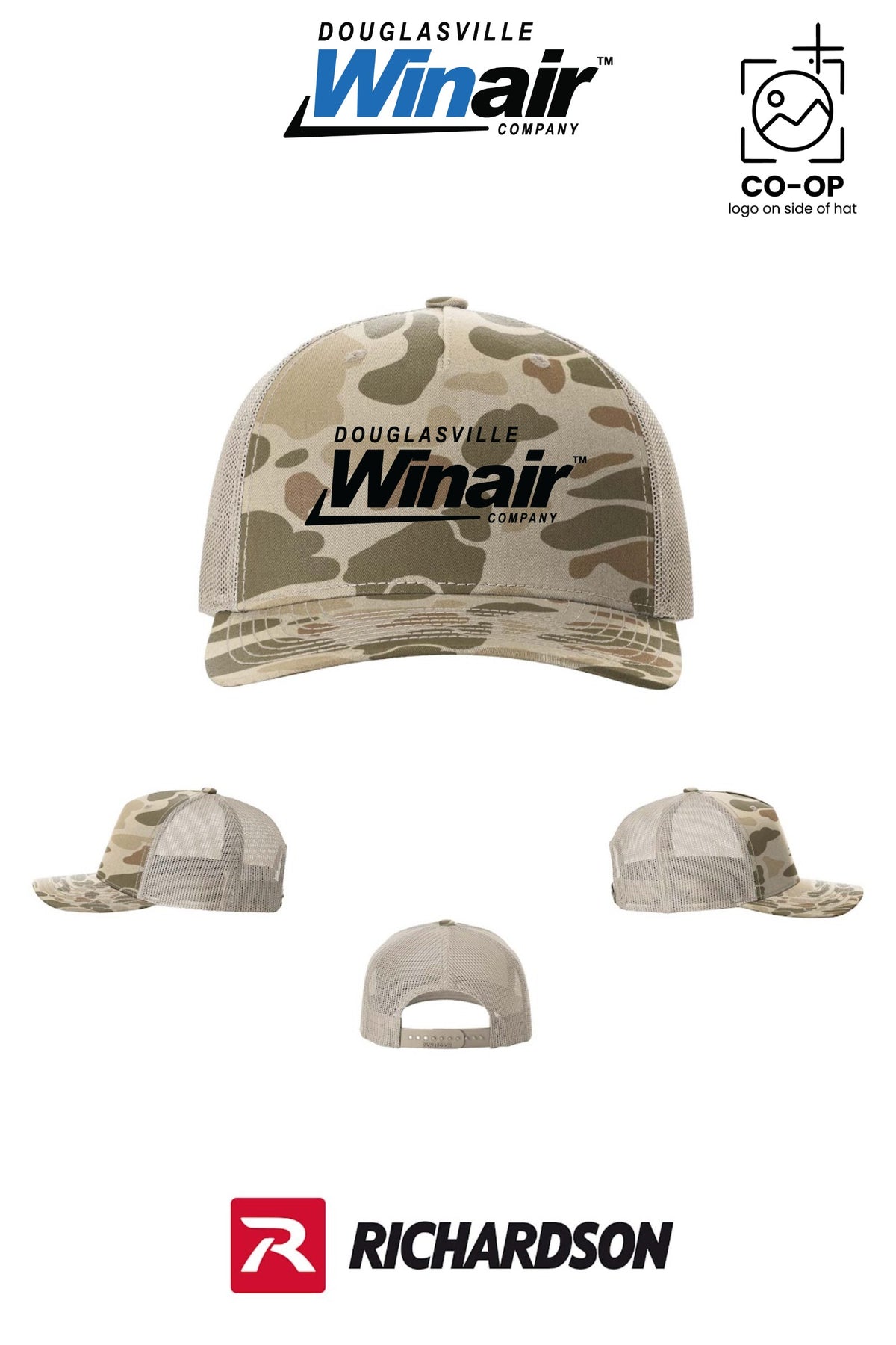 Richardson 112PFP Printed Five-Panel Trucker - Douglasville Winair