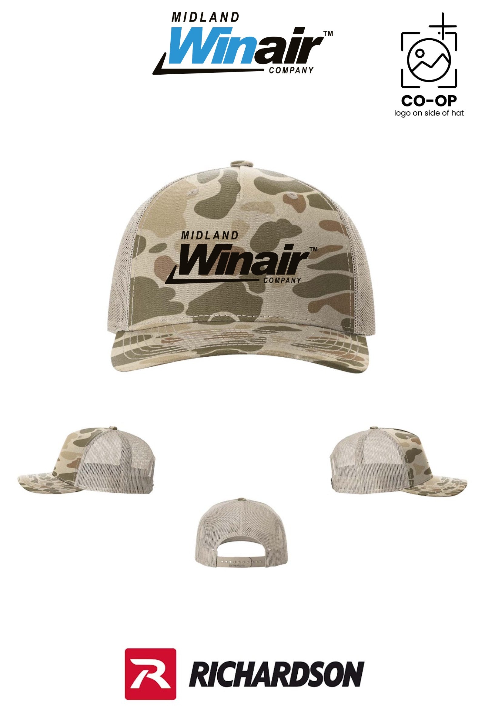 Richardson 112PFP Printed Five-Panel Trucker - Midland Winair