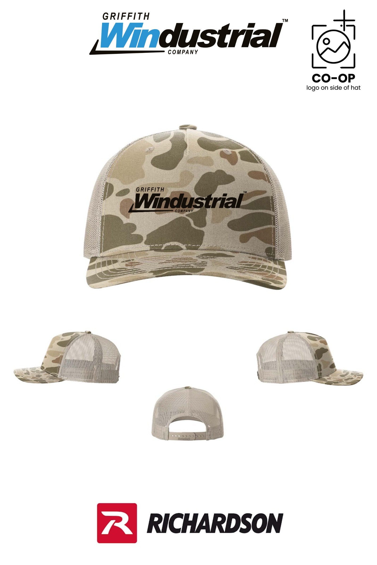 Richardson 112PFP Printed Five-Panel Trucker - Griffith Windustrial
