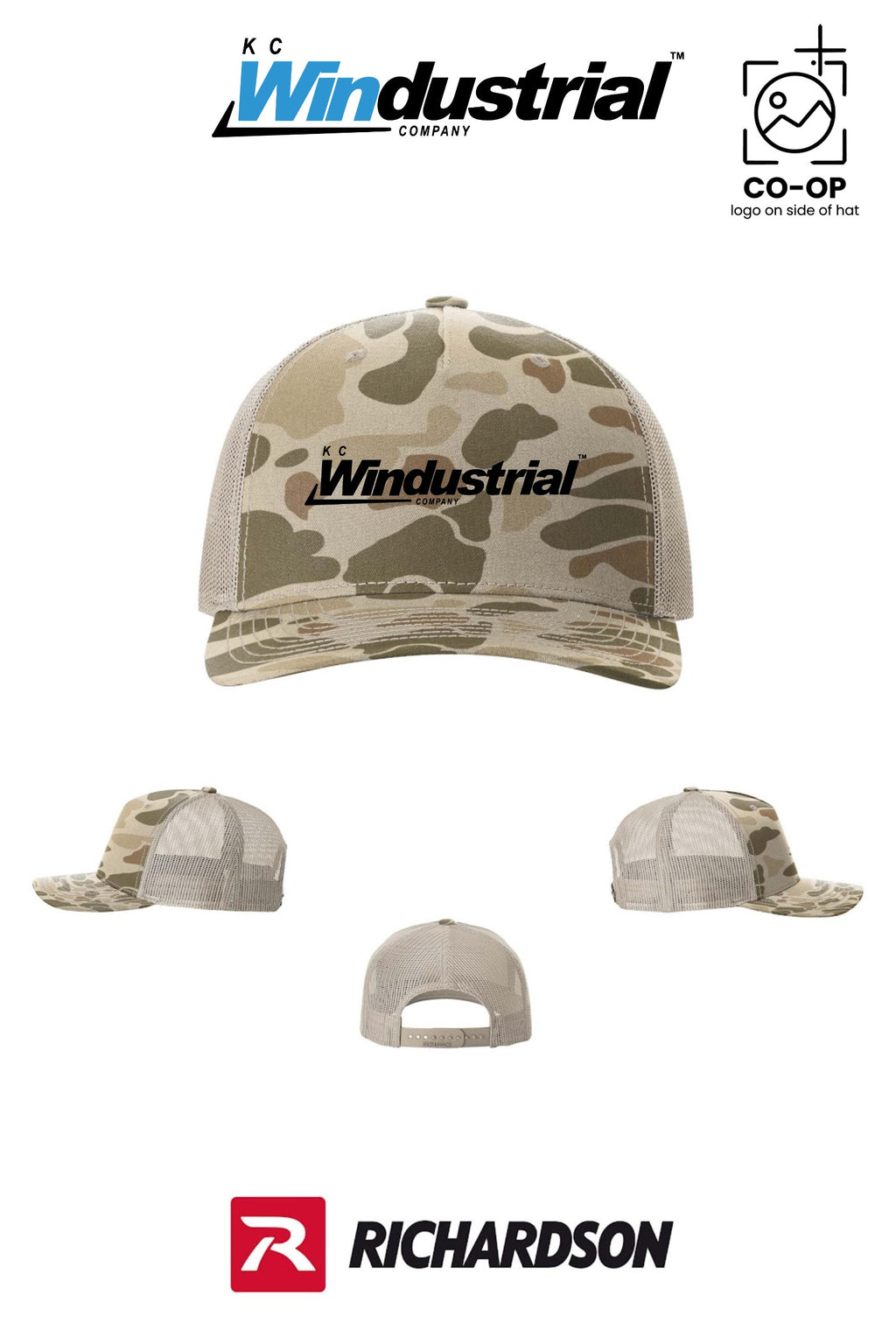 Richardson 112PFP Printed Five-Panel Trucker - KC Windustrial