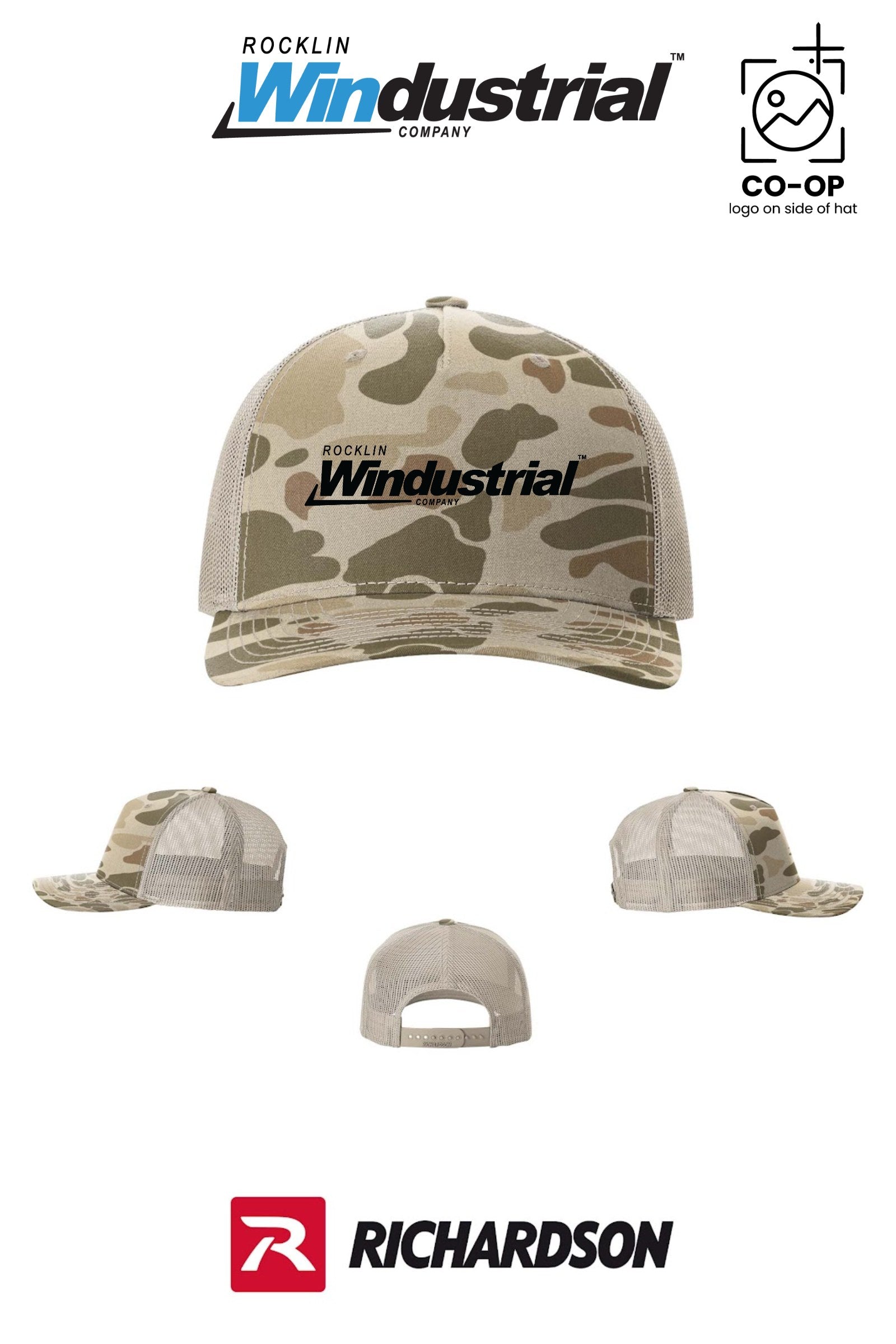 Richardson 112PFP Printed Five-Panel Trucker - Rocklin Windustrial