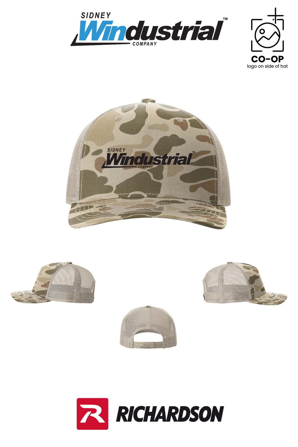 Richardson 112PFP Printed Five-Panel Trucker - Sidney Windustrial