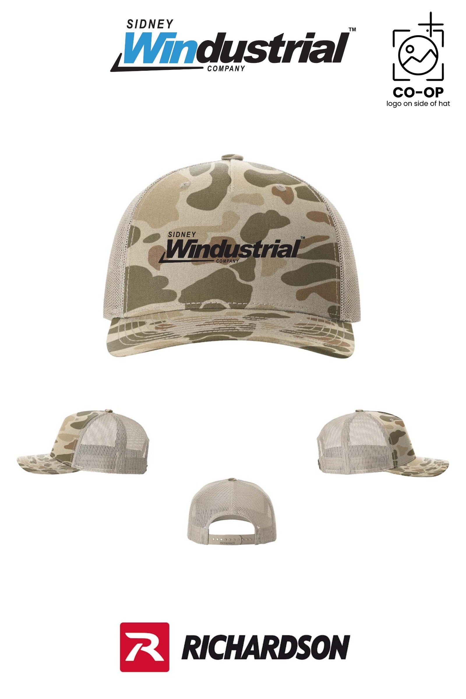 Richardson 112PFP Printed Five-Panel Trucker - Sidney Windustrial