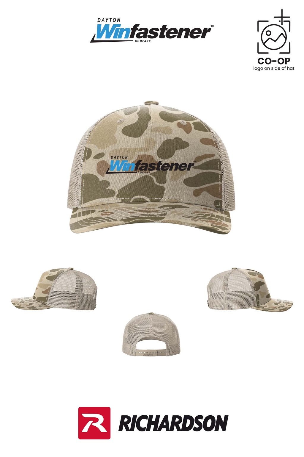 Richardson 112PFP Printed Five-Panel Trucker - Dayton Winfastener