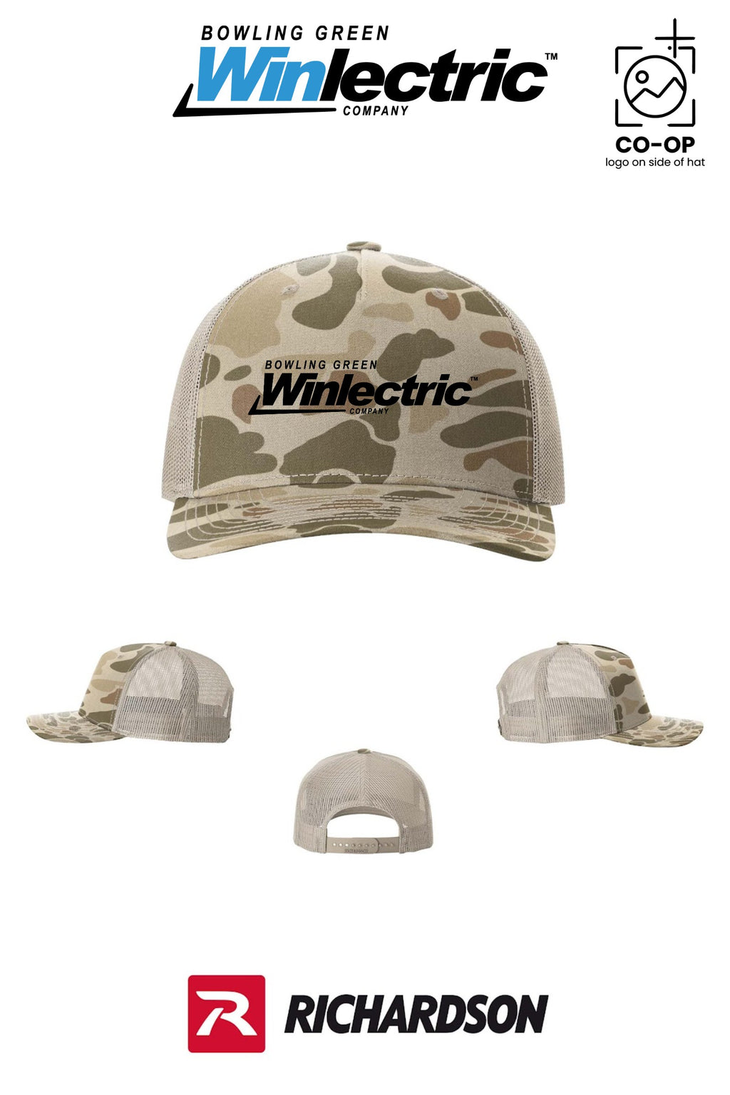 Richardson 112PFP Printed Five-Panel Trucker - Bowling Green Winlectric