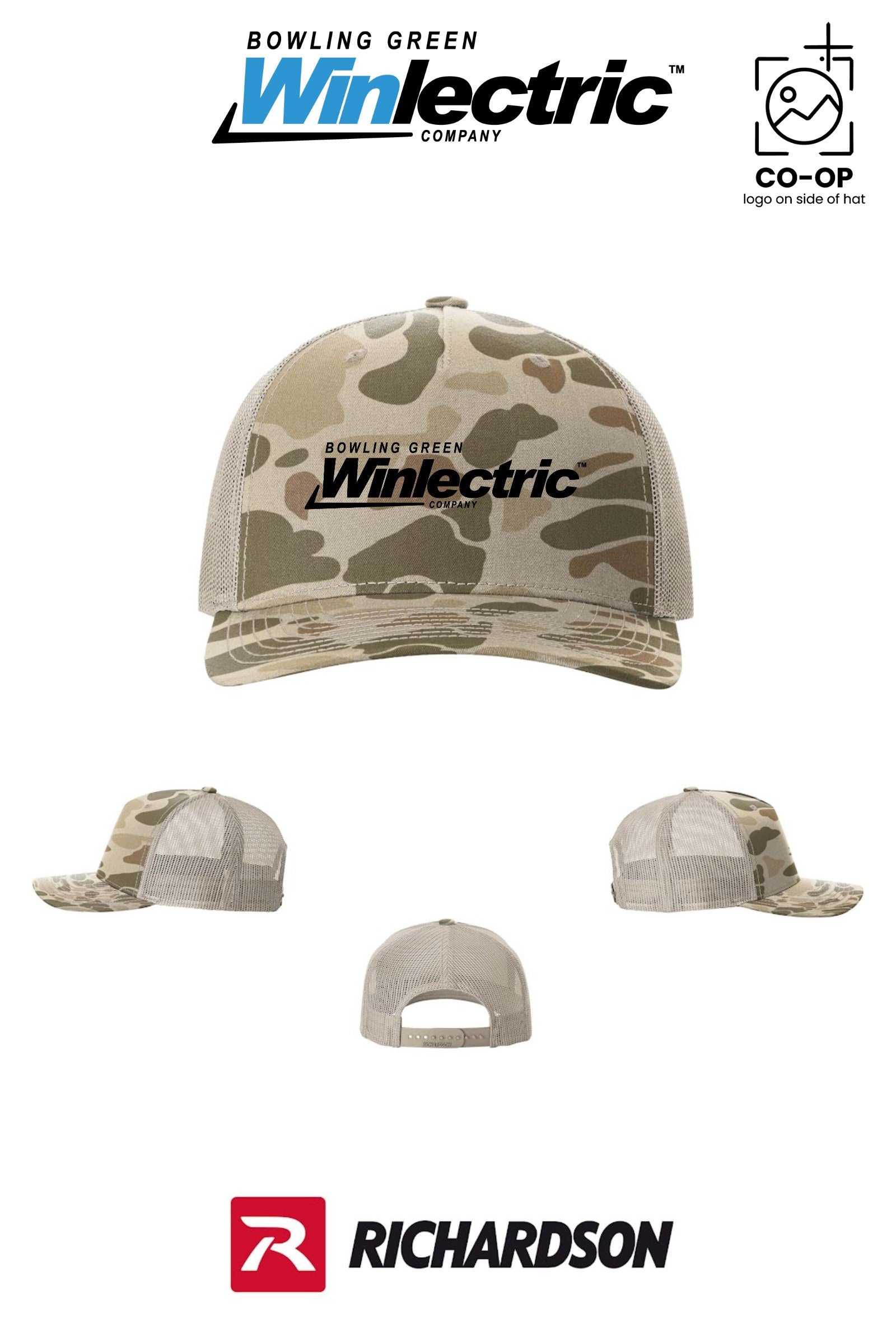 Richardson 112PFP Printed Five-Panel Trucker - Bowling Green Winlectric