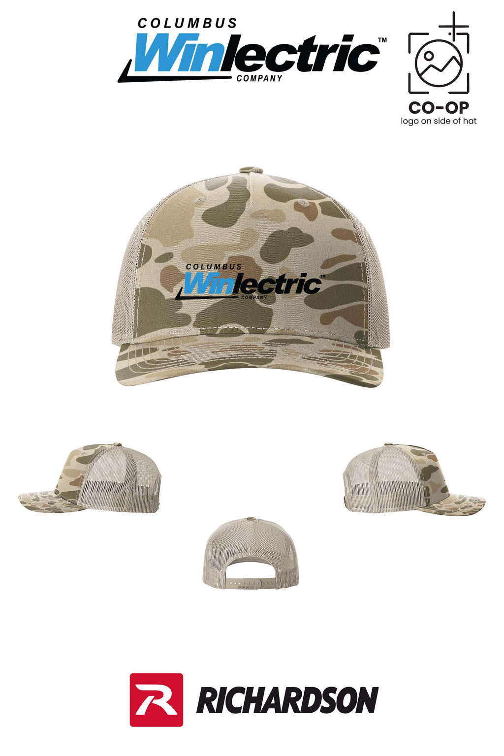 Richardson 112PFP Printed Five-Panel Trucker - Columbus Winlectric