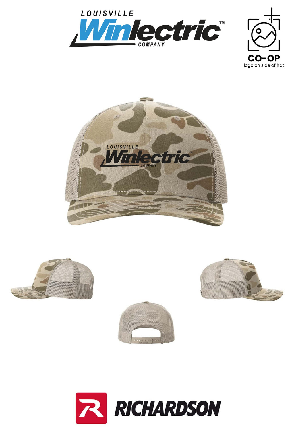 Richardson 112PFP Printed Five-Panel Trucker - Louisville Winlectric