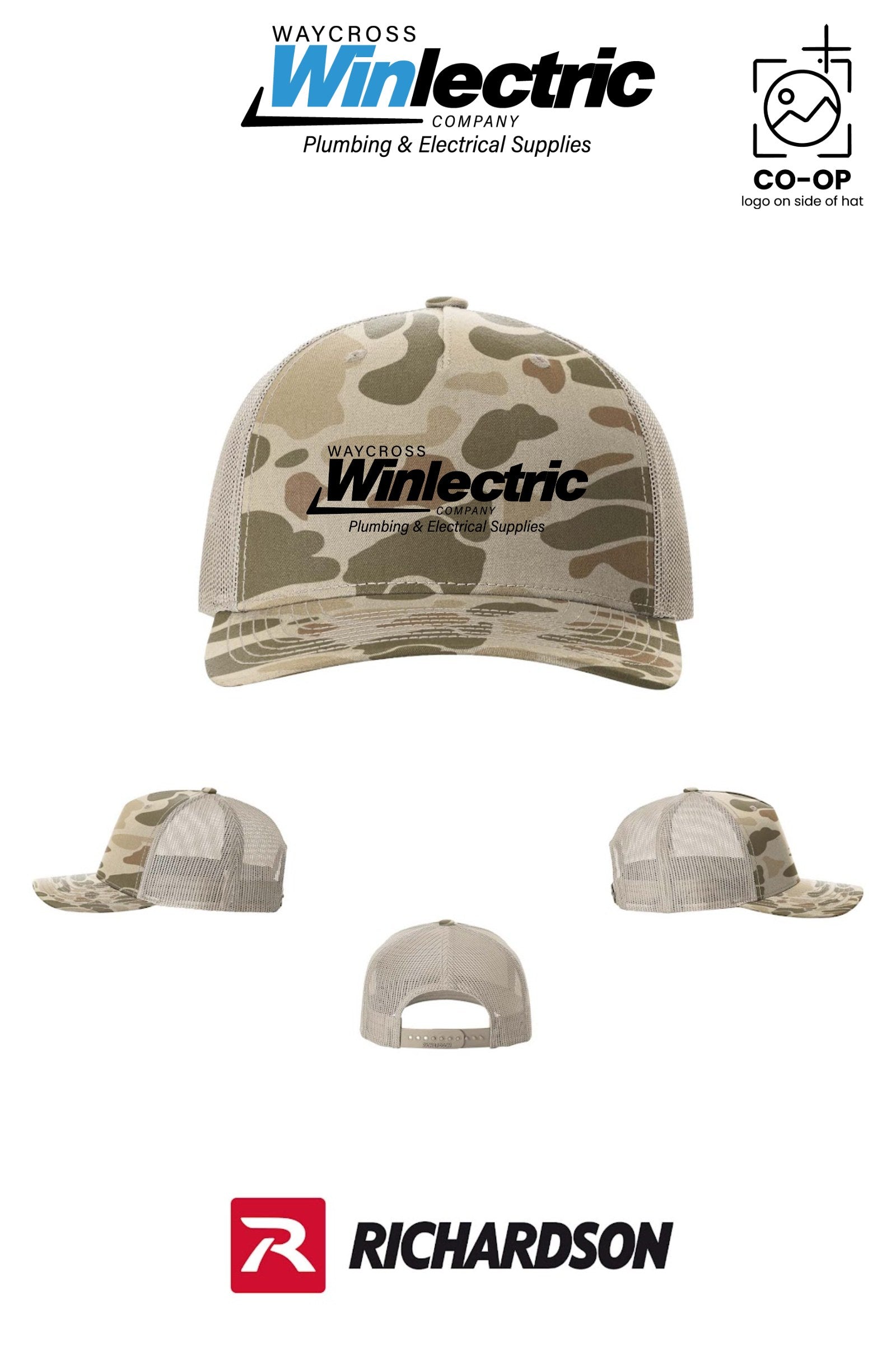 Richardson 112PFP Printed Five-Panel Trucker - Waycross Winlectric
