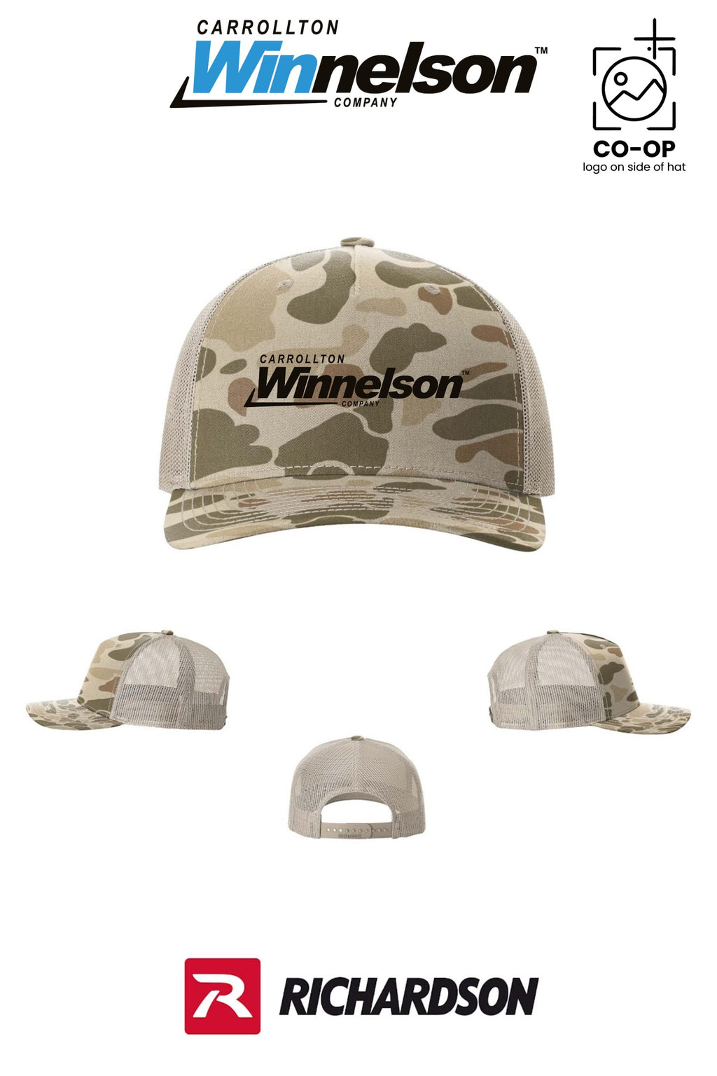 Richardson 112PFP Printed Five-Panel Trucker - Carrollton Winnelson