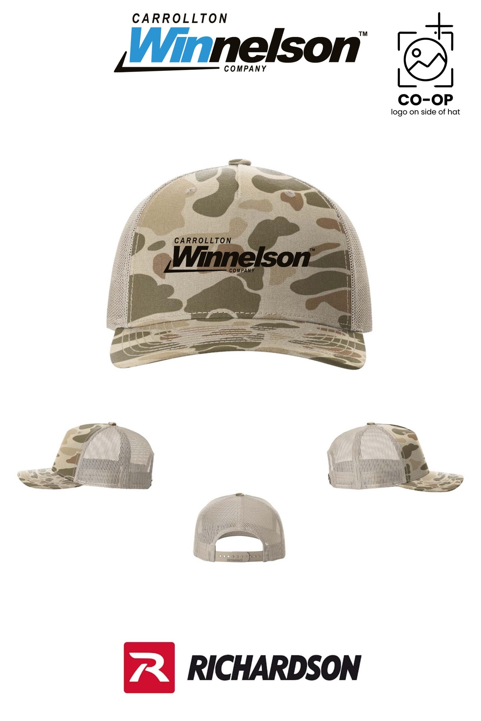 Richardson 112PFP Printed Five-Panel Trucker - Carrollton Winnelson
