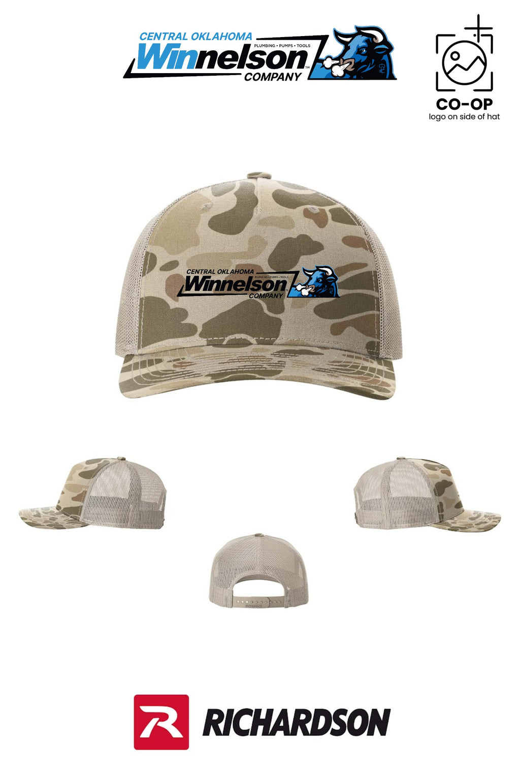 Richardson 112PFP Printed Five-Panel Trucker - Winnelson Central Oklahoma