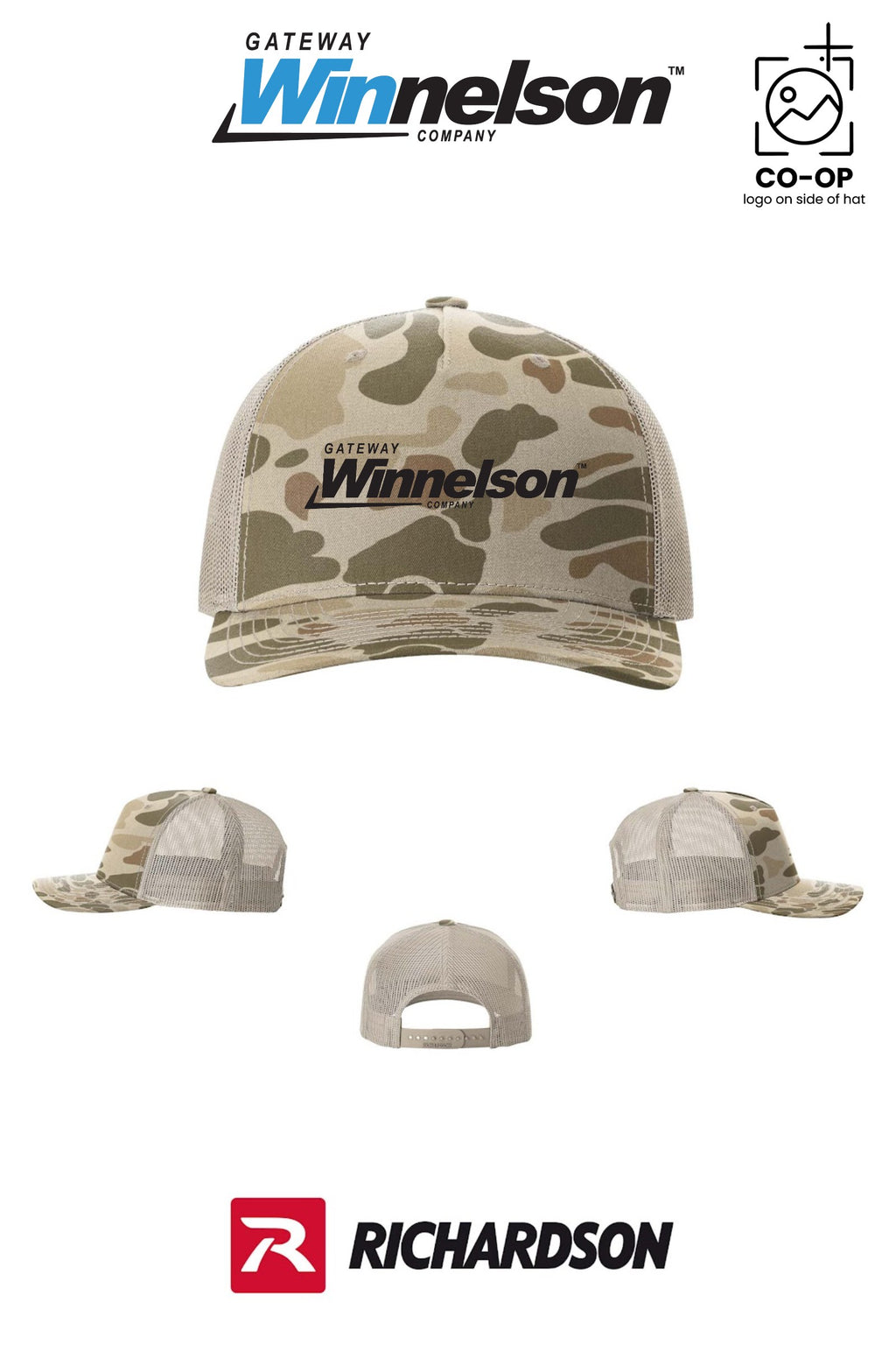 Richardson 112PFP Printed Five-Panel Trucker - Gateway Winnelson