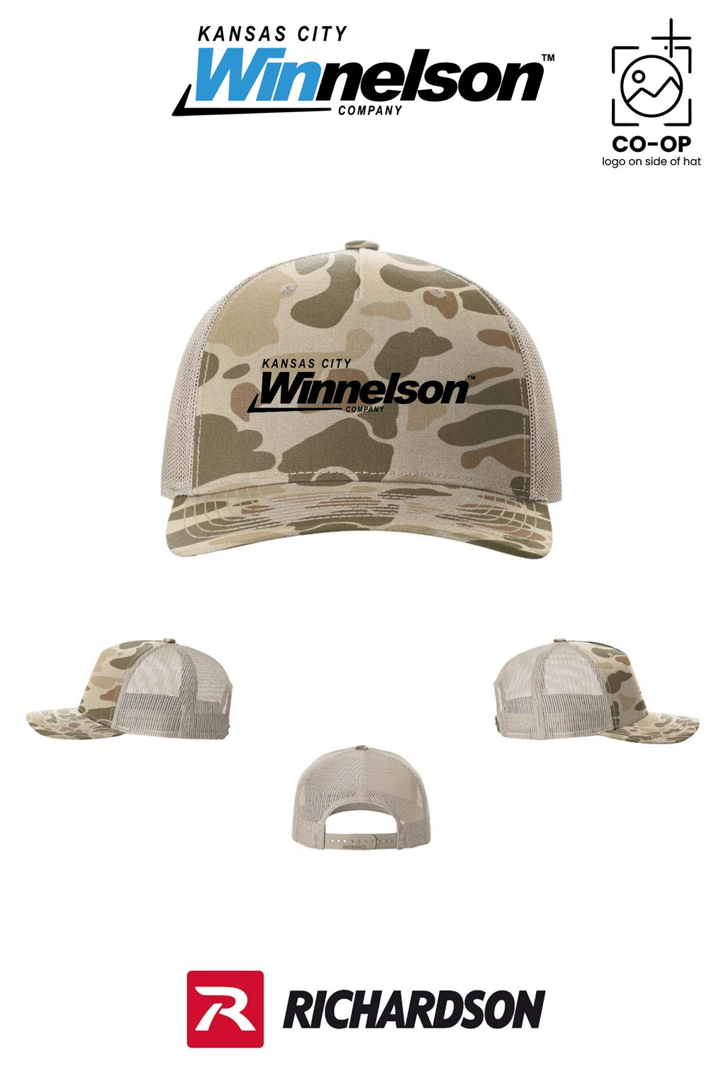 Richardson 112PFP Printed Five-Panel Trucker - Kansas City Winnelson