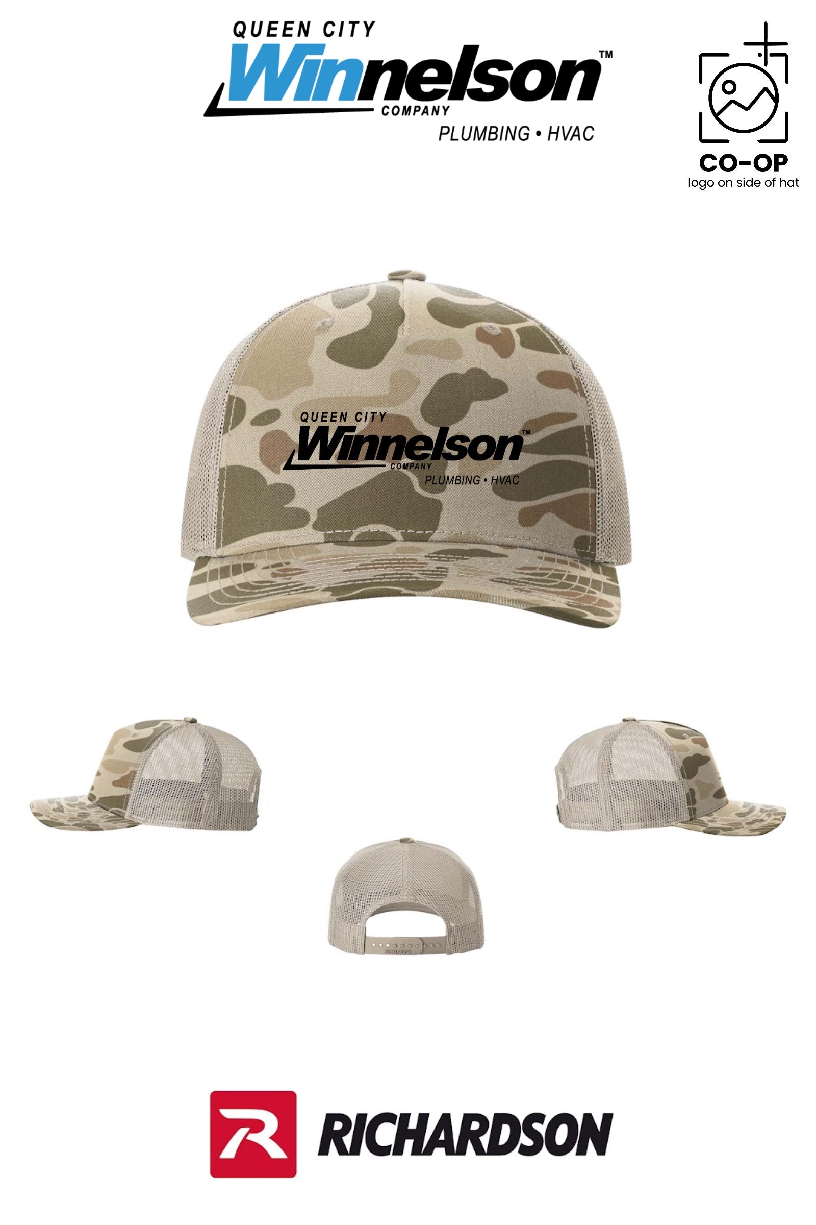 Richardson 112PFP Printed Five-Panel Trucker - Queen City Winnelson