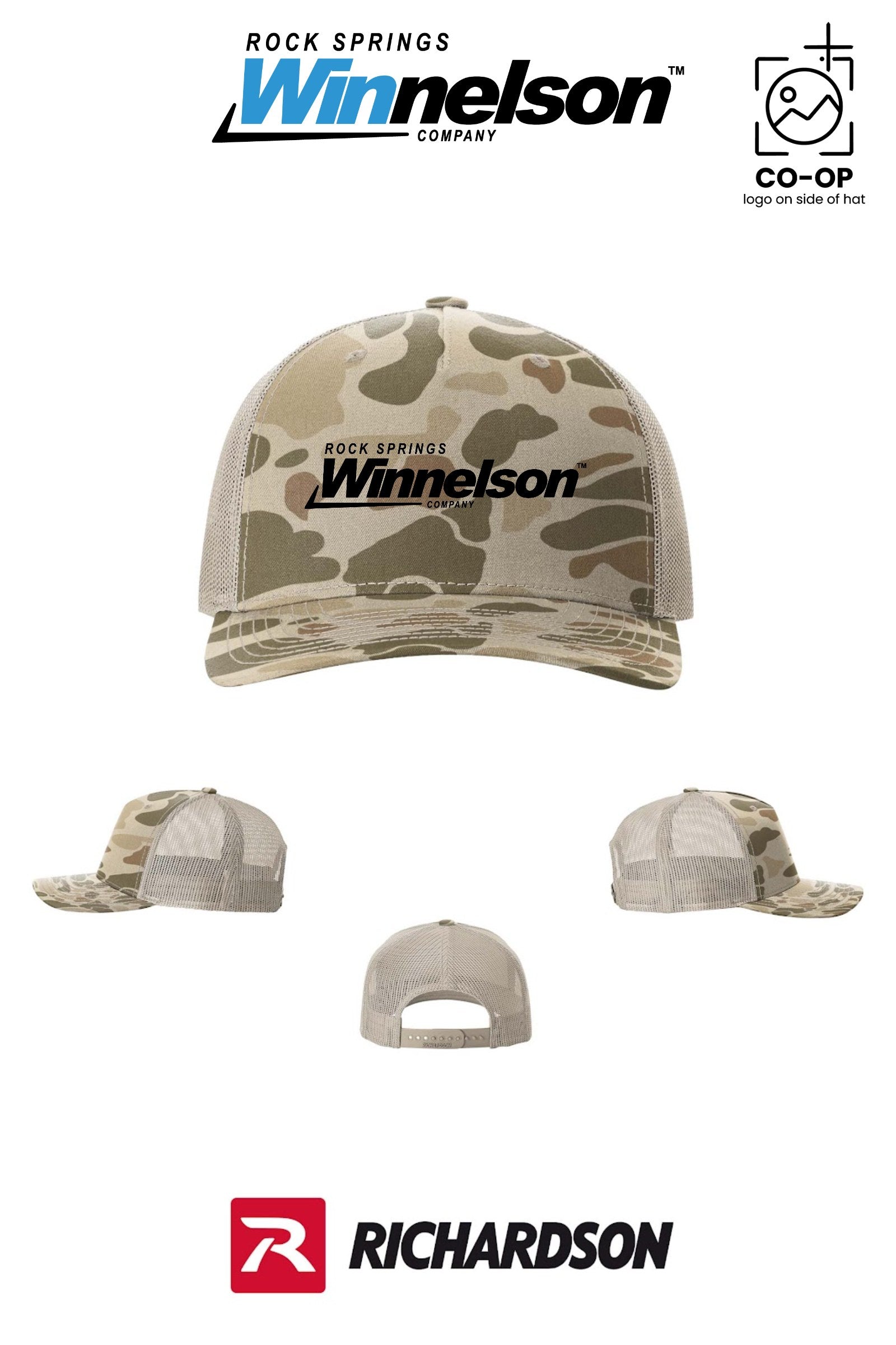 Richardson 112PFP Printed Five-Panel Trucker - Rock Springs Winnelson