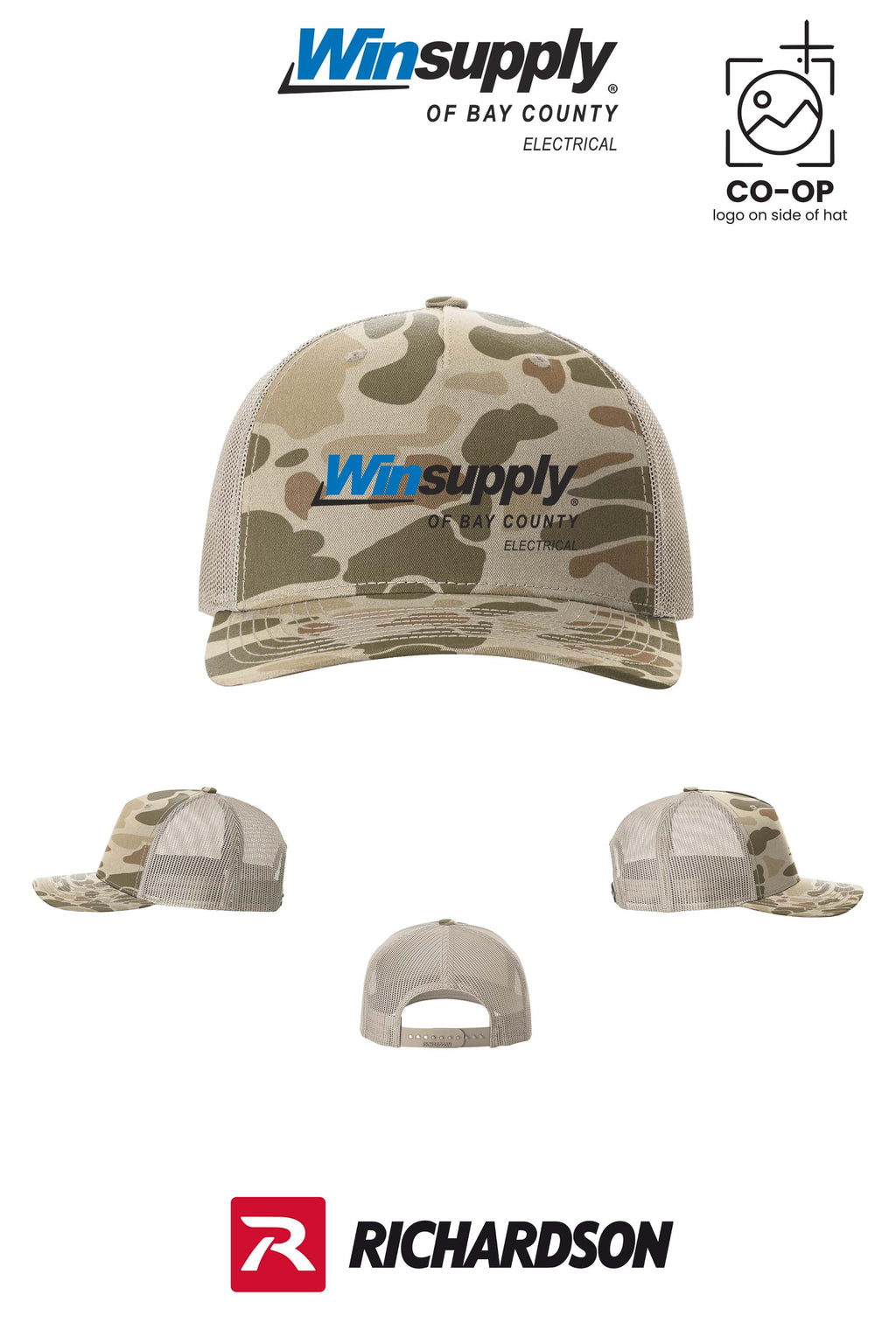 Richardson 112PFP Printed Five-Panel Trucker - Winsupply Bay County FL