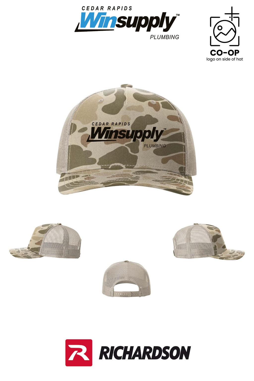 Richardson 112PFP Printed Five-Panel Trucker - Cedar Rapids Winsupply